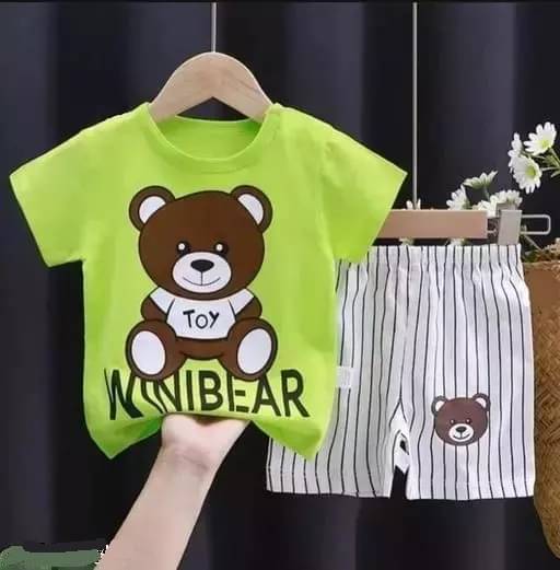     			VELION Pack of 1 Baby Boys Cotton Blend T-Shirt & Shorts Set ( Green )
