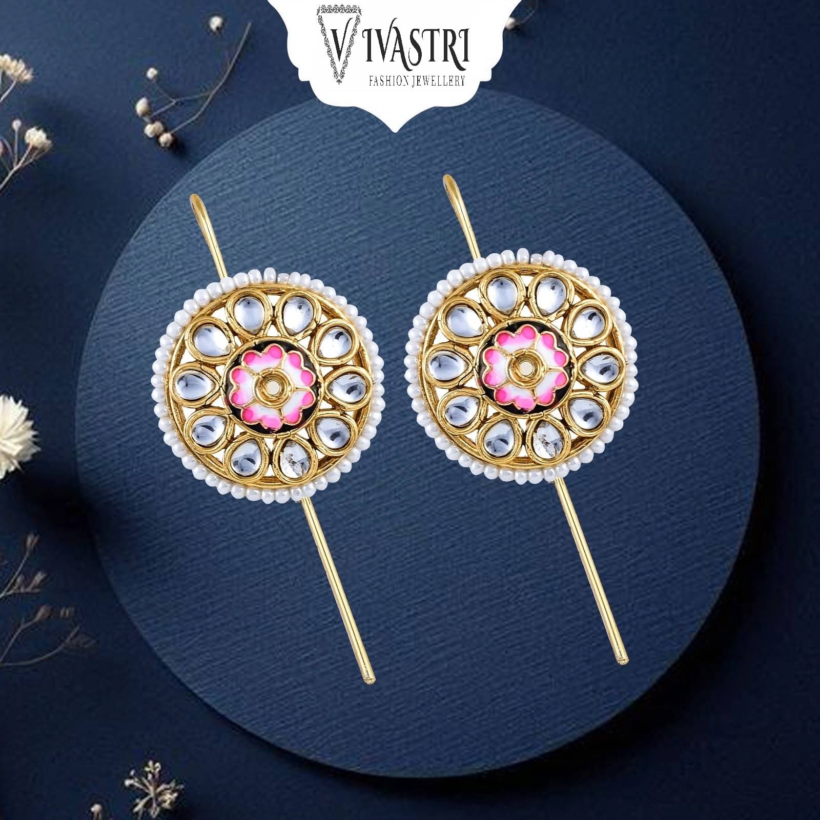     			VIVASTRI Golden EarCuff Earrings ( Pack of 1 )