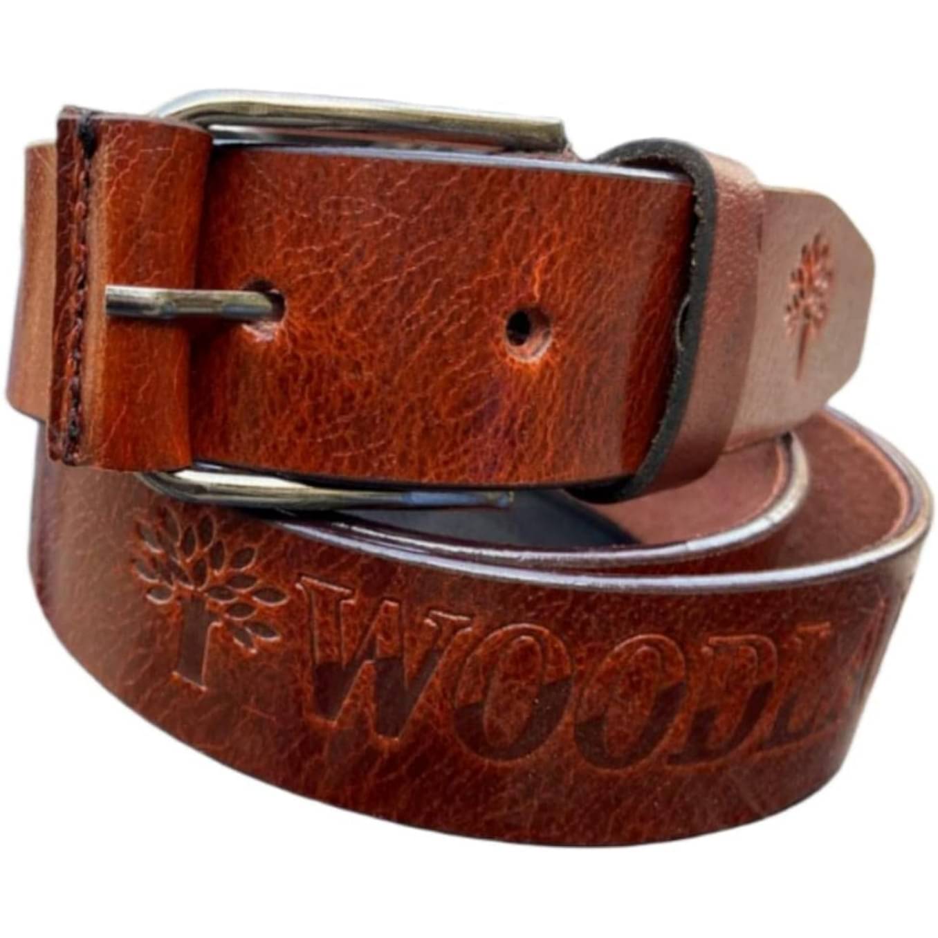     			WOODLAND  BELT - Turquoise 100% Leather Men's Casual Belt ( Pack of 1 )