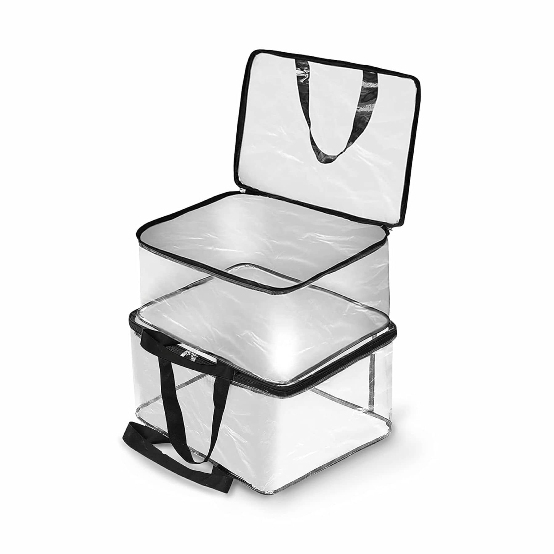 Waji Va Transparent Saree Storage Bag with Zip PVC Saree Cover Organizer for Clothes Sarees and Blankets Clear Saree Cover for Wardrobe and Travel Use