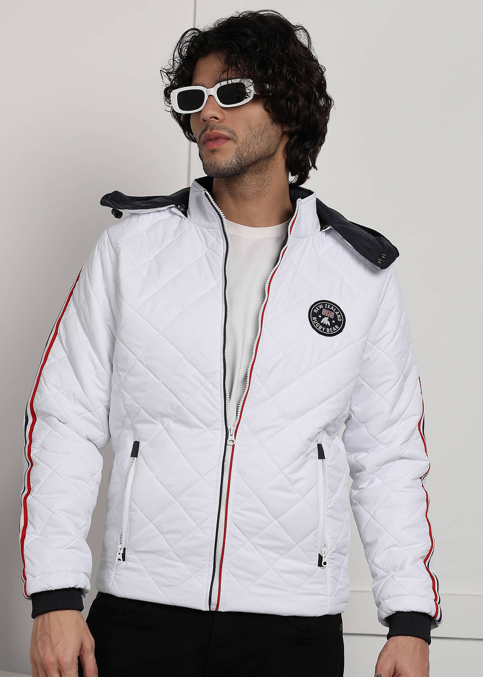     			XFOX Polyester Men's Casual Jacket - White ( Pack of 1 )