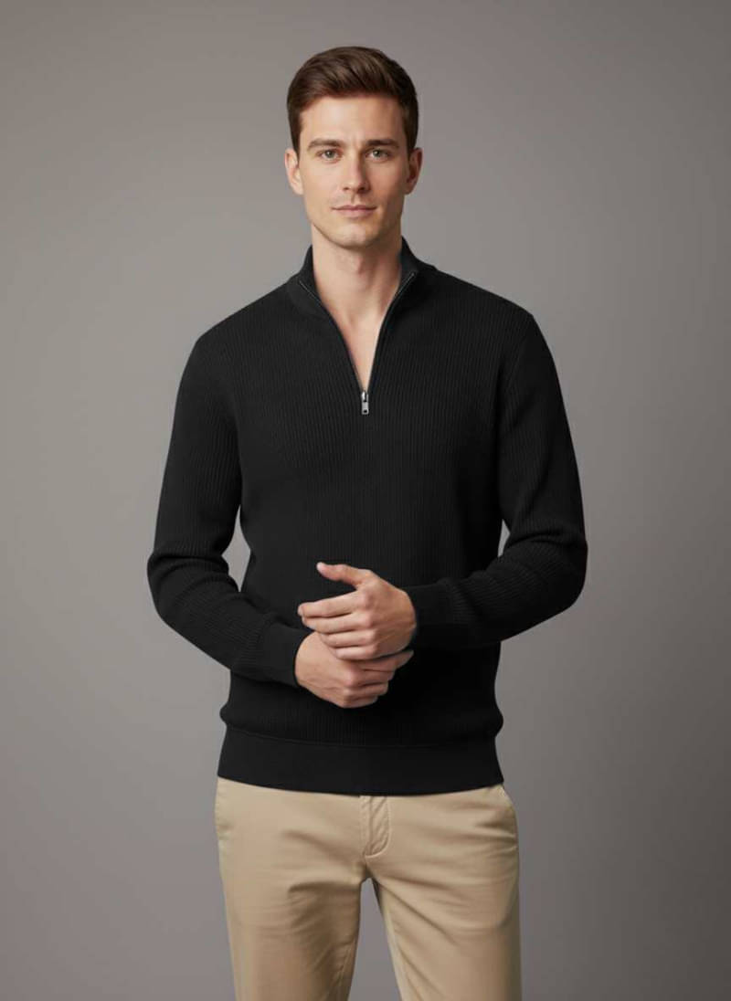 freaks Woollen V-Neck Men's Full Sleeves Pullover Sweater - Black ( Pack of 1 ) freaks Woollen V-Neck Men's Full Sleeves Pullover Sweater - Black ( Pack of 1 )