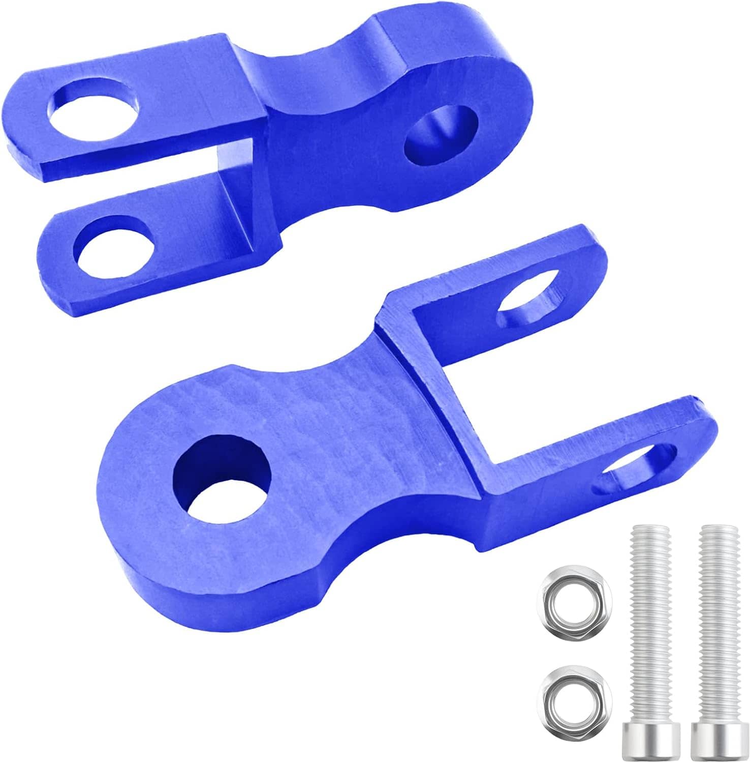 10mm Motorcycle Rear Shock Riser Absorber,1.5 inches (5cm) Height Extension Shock Absorber With Screws (Blue)