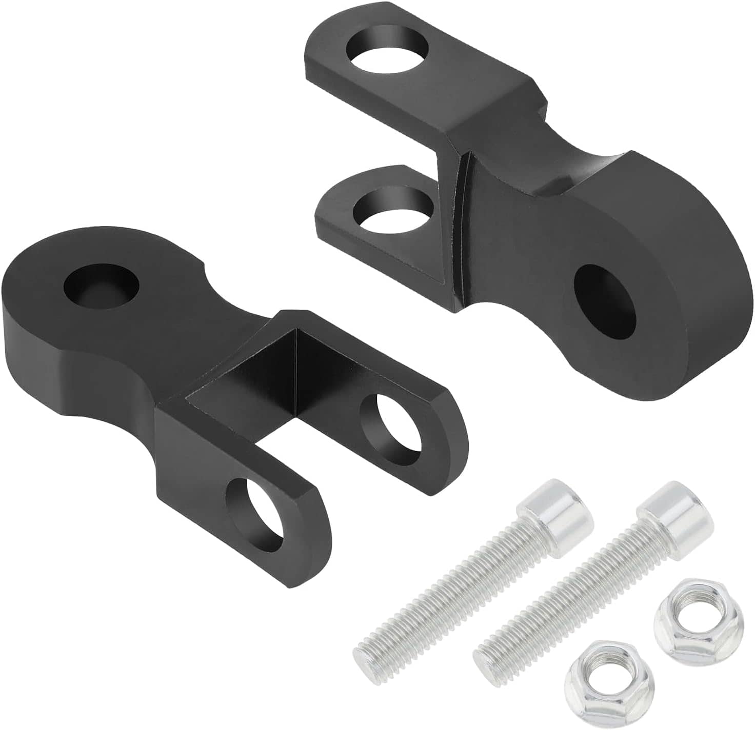 10mm Motorcycle Rear Shock Riser Absorber,1.5 inches (5cm) Height Extension Shock Absorber With Screws (Black)