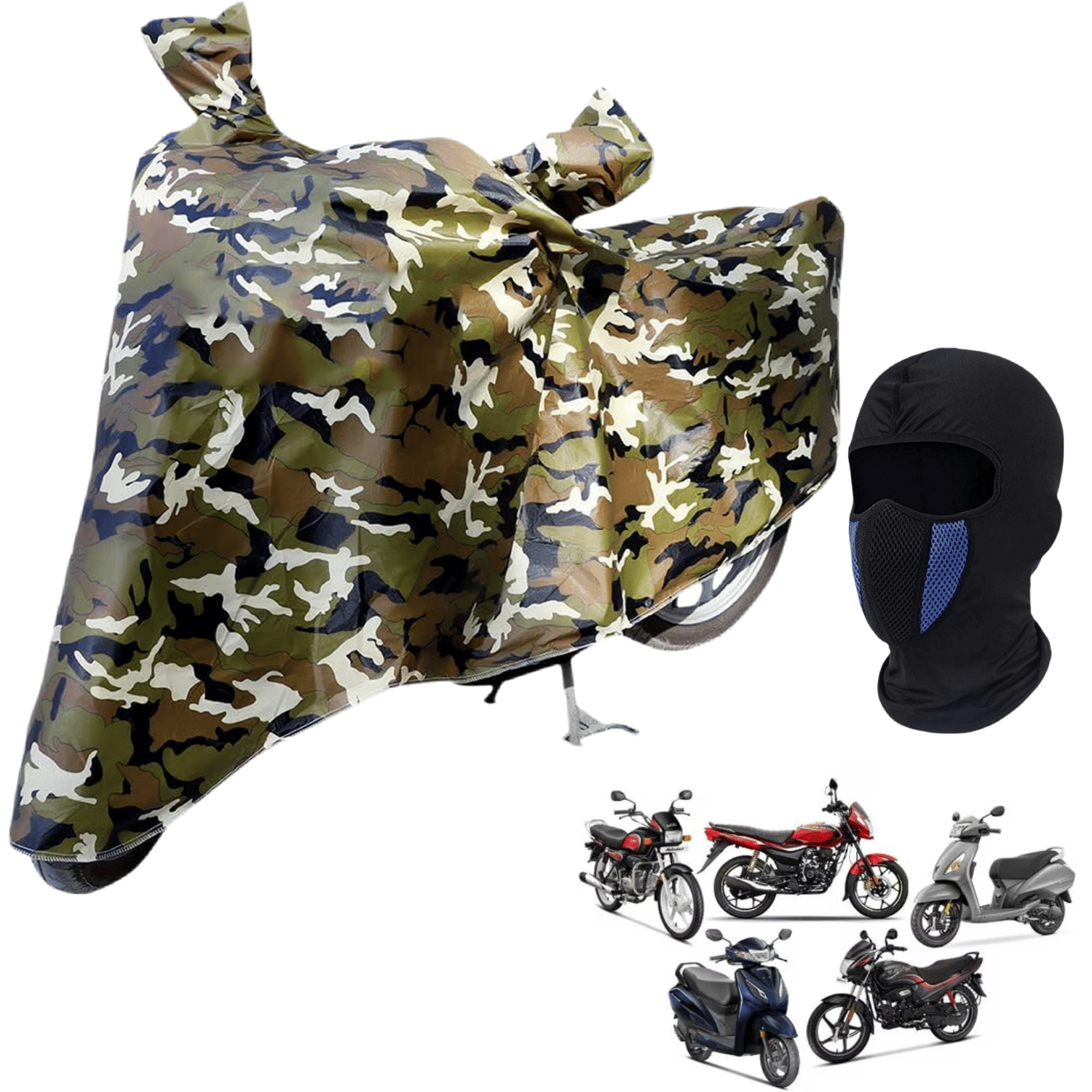 AKSMIT Bike Body Cover for All Brands All Bike Models ( Pack of 2 ) , Multicolour     			AKSMIT Bike Body Cover for All Brands All Bike Models ( Pack of 2 ) , Multicolour