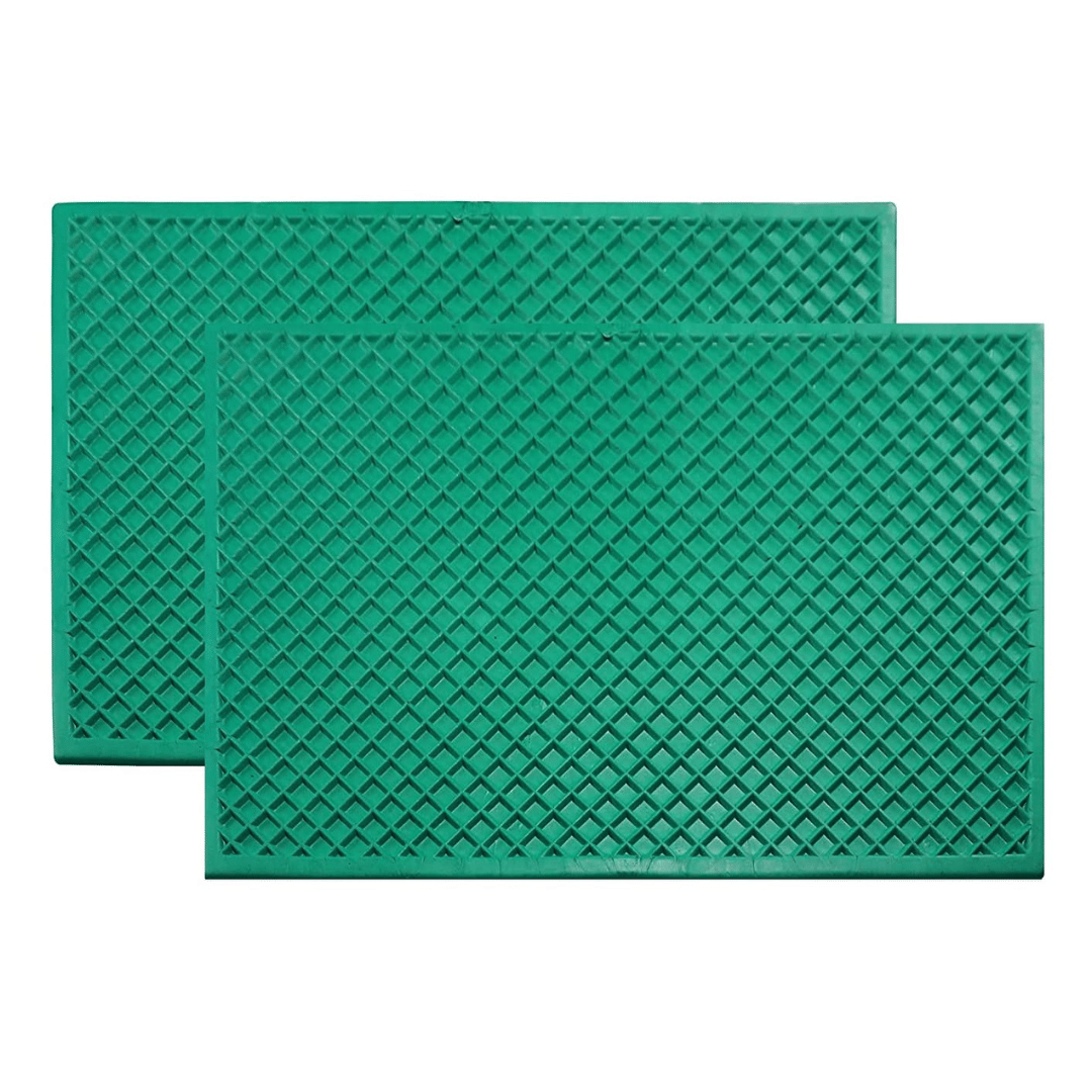     			ALP Set of 2 Anti-skid Rubber Door Mat ( 54 X 36 cm ) Green