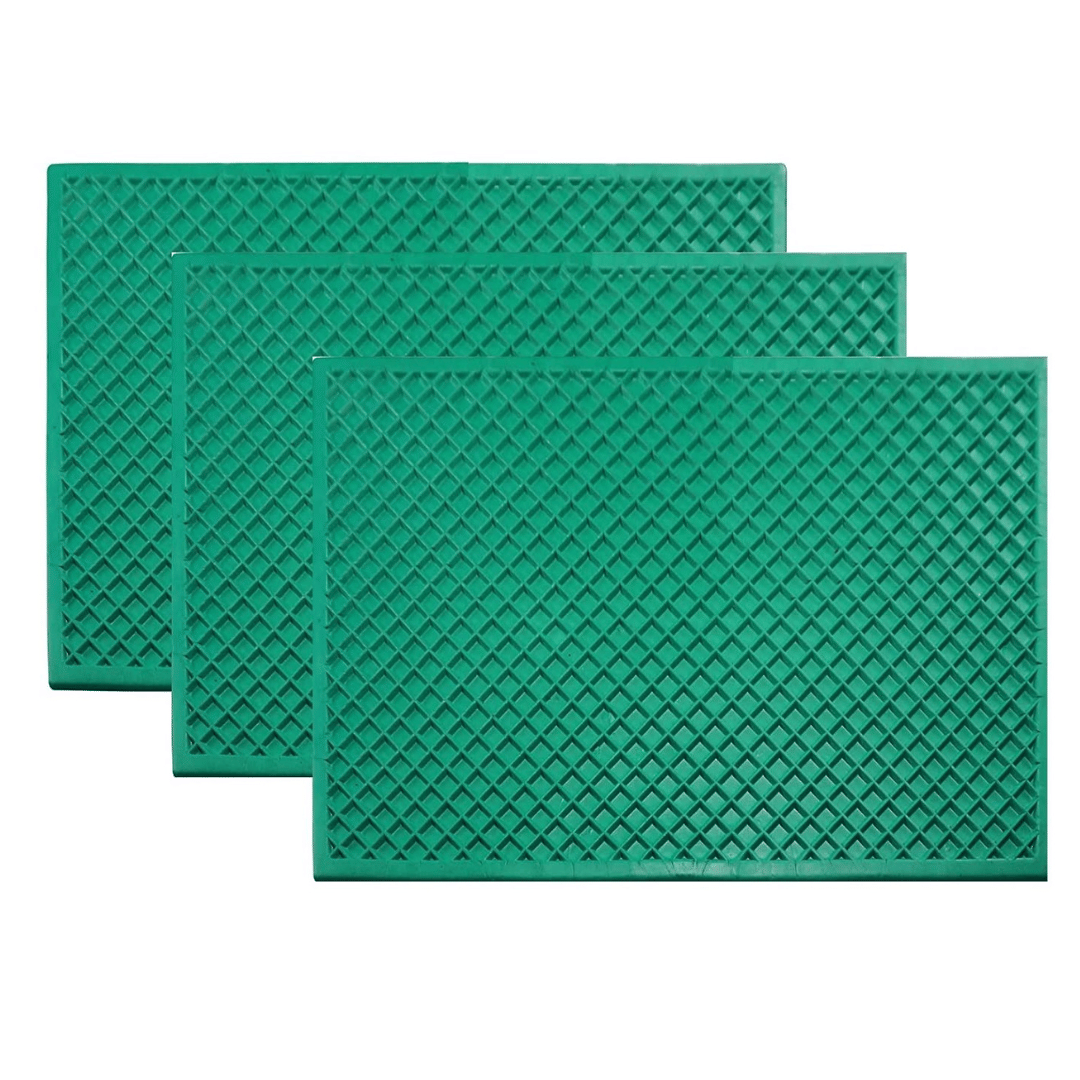     			ALP Set of 3 Anti-skid Rubber Door Mat ( 54 X 36 cm ) Green