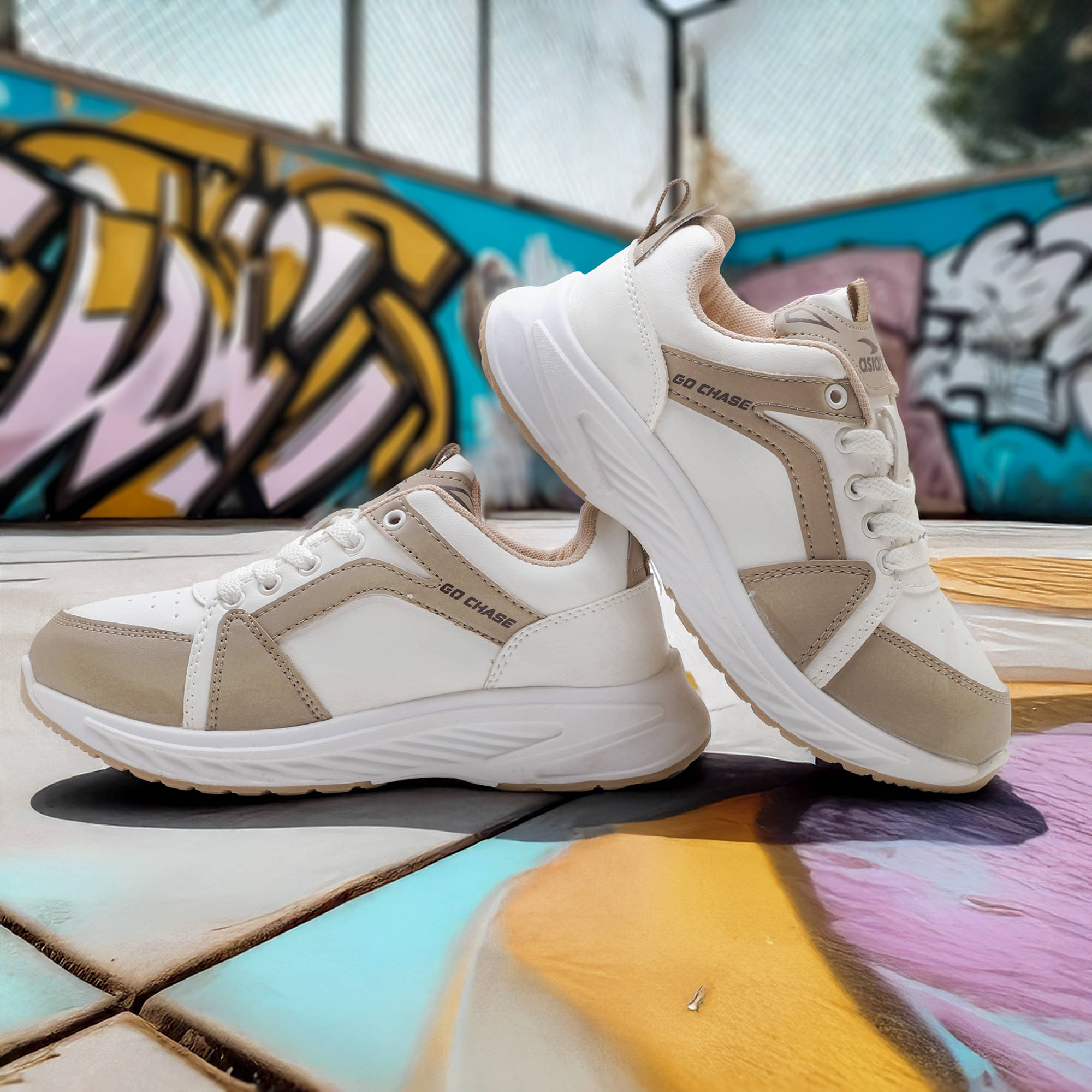 ASIAN Beige Women's Sneakers     			ASIAN Beige Women's Sneakers
