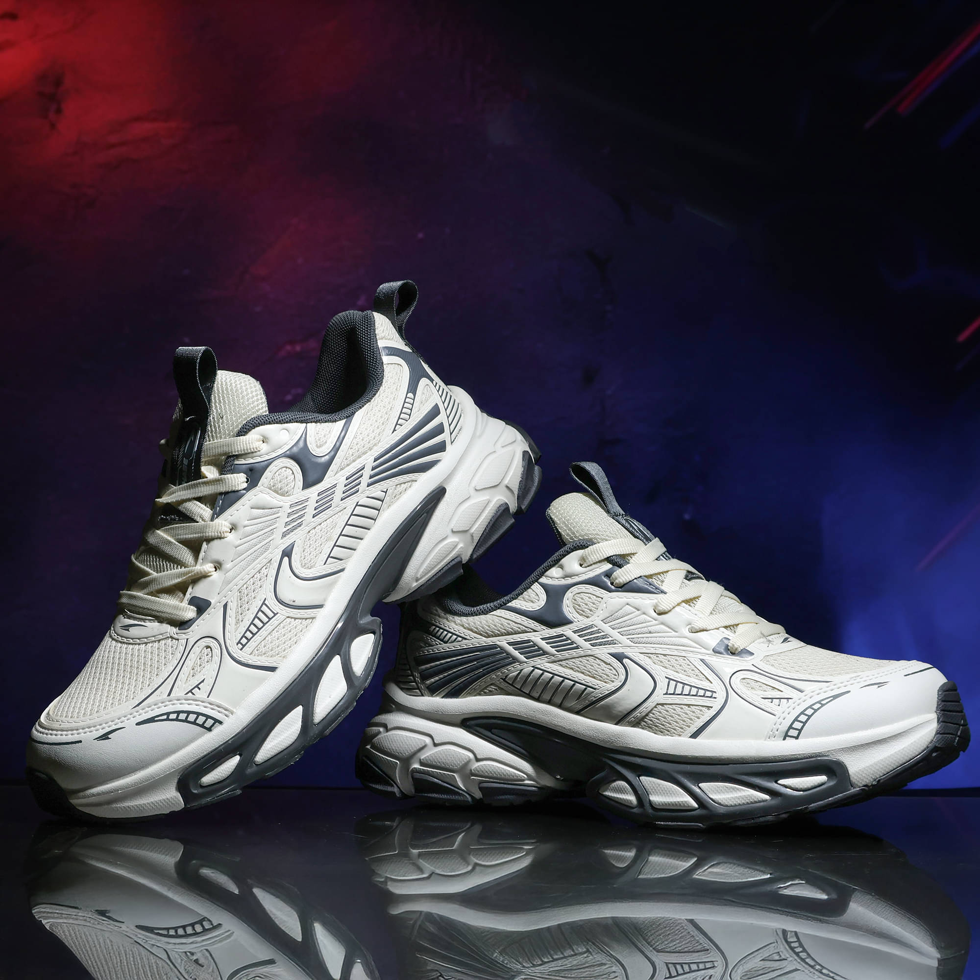 ASIAN QUANTUM-23 Beige Men's Sports Running Shoes     			ASIAN QUANTUM-23 Beige Men's Sports Running Shoes