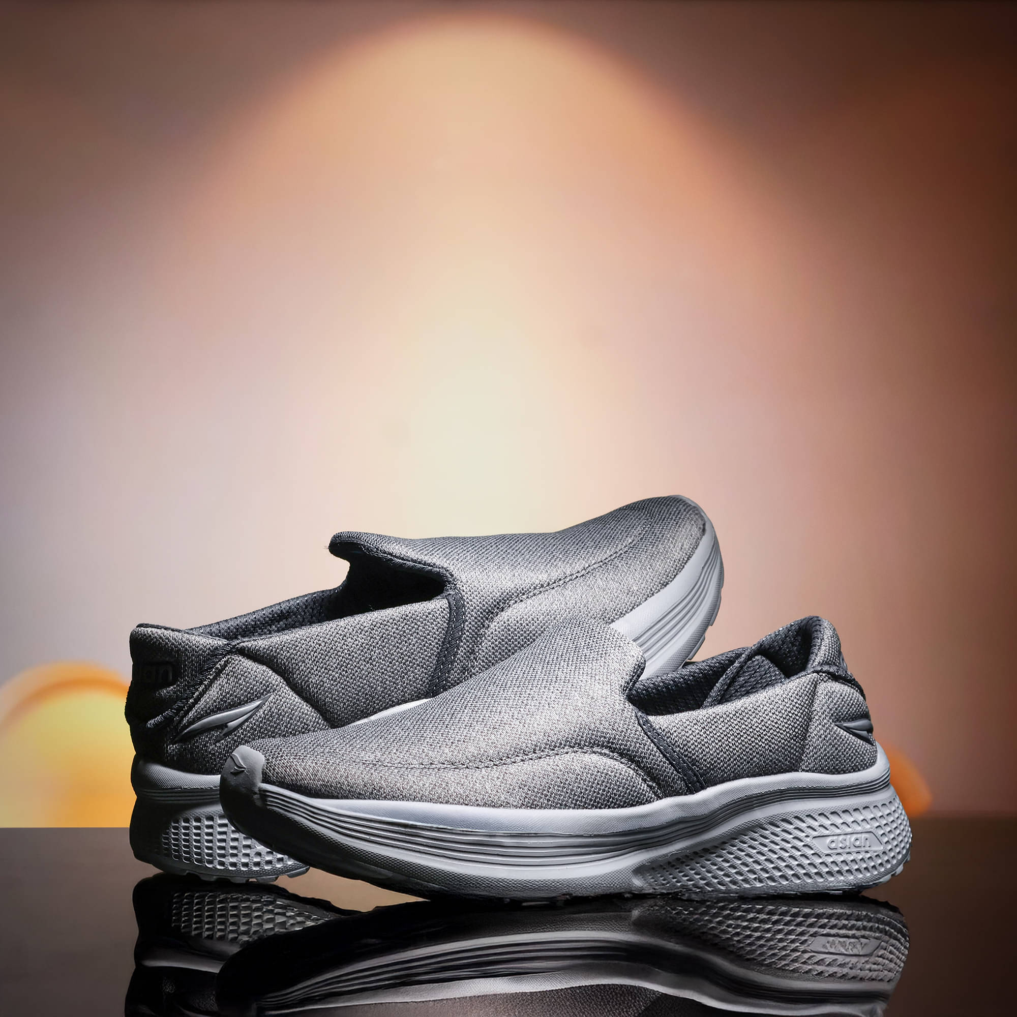 ASIAN WONDERWALK-02 Light Grey Men's Slip-on Shoes     			ASIAN WONDERWALK-02 Light Grey Men's Slip-on Shoes