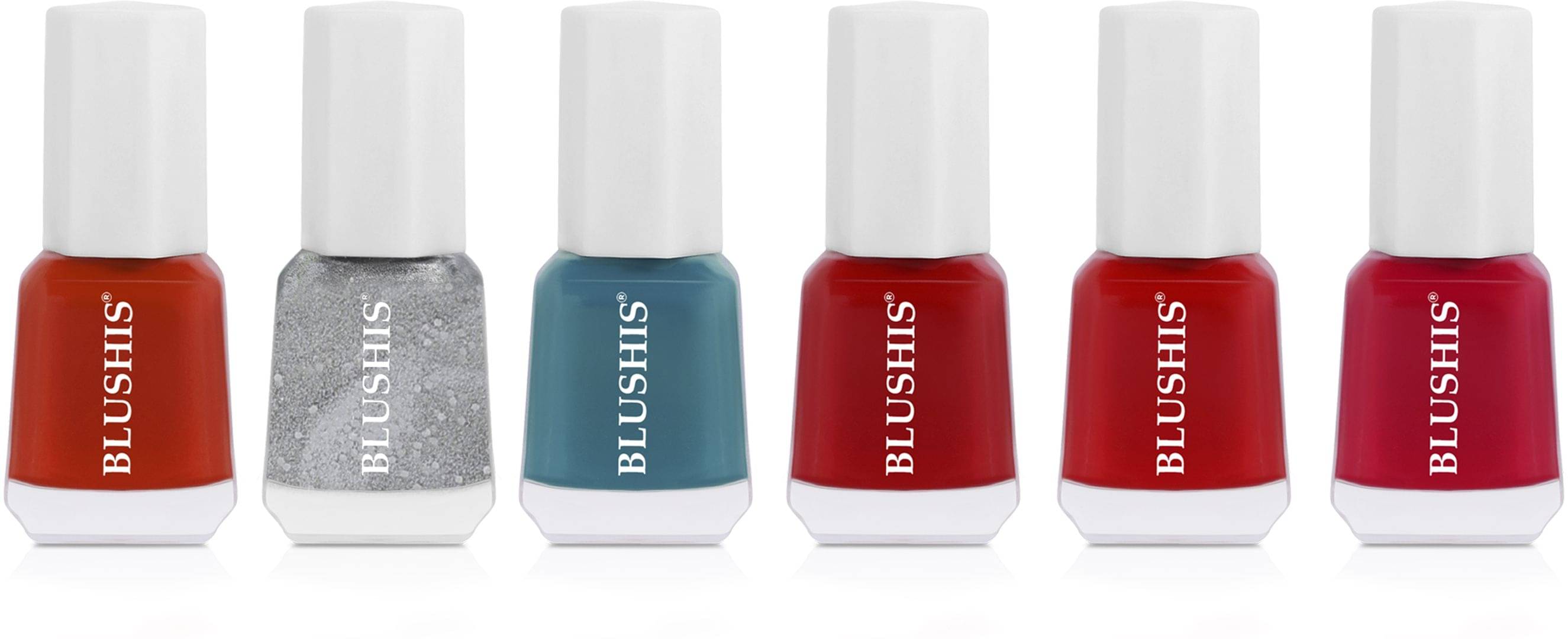     			BLUSHIS Multi Nail Polish 42 ( Pack of 6 )