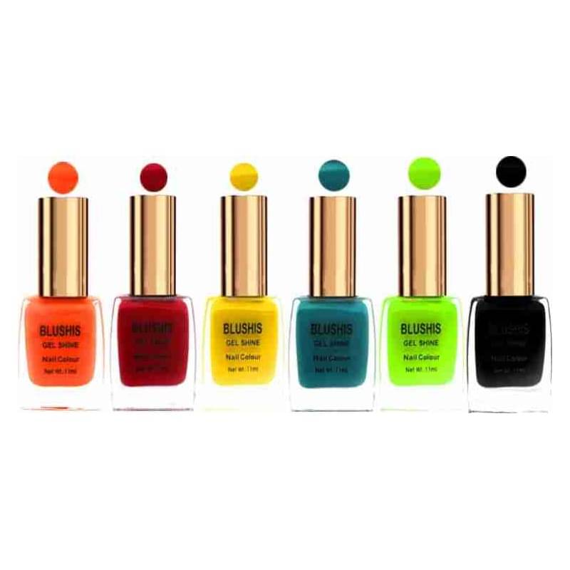     			BLUSHIS Multi Nail Polish 66 ( Pack of 6 )