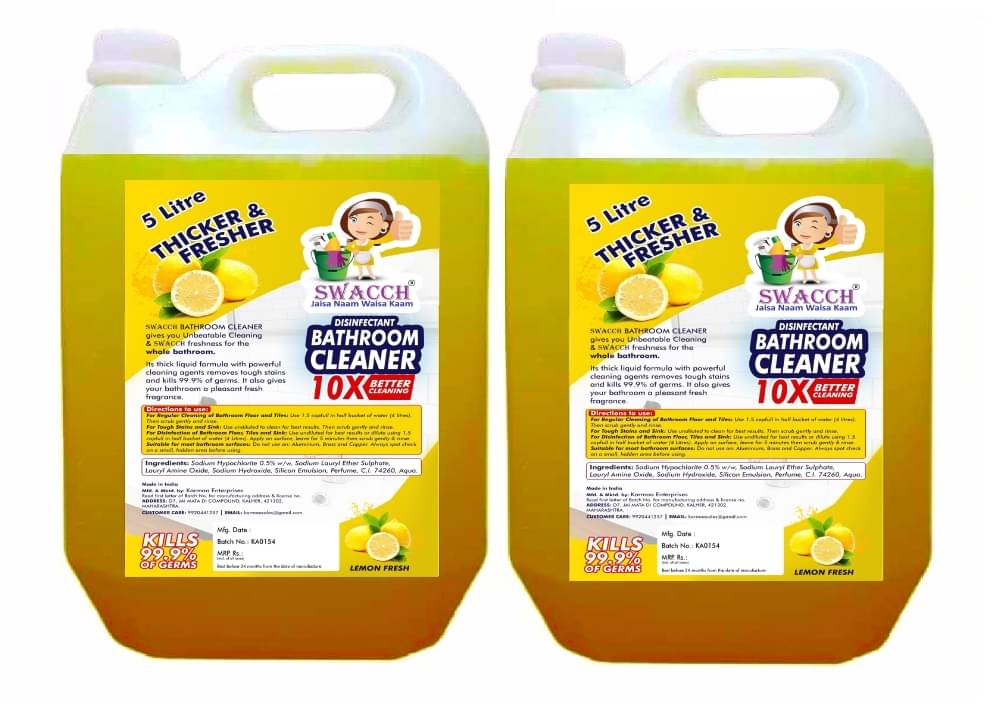    			Bathroom Cleaner Lemon 5 Litre Combo Pack of 2