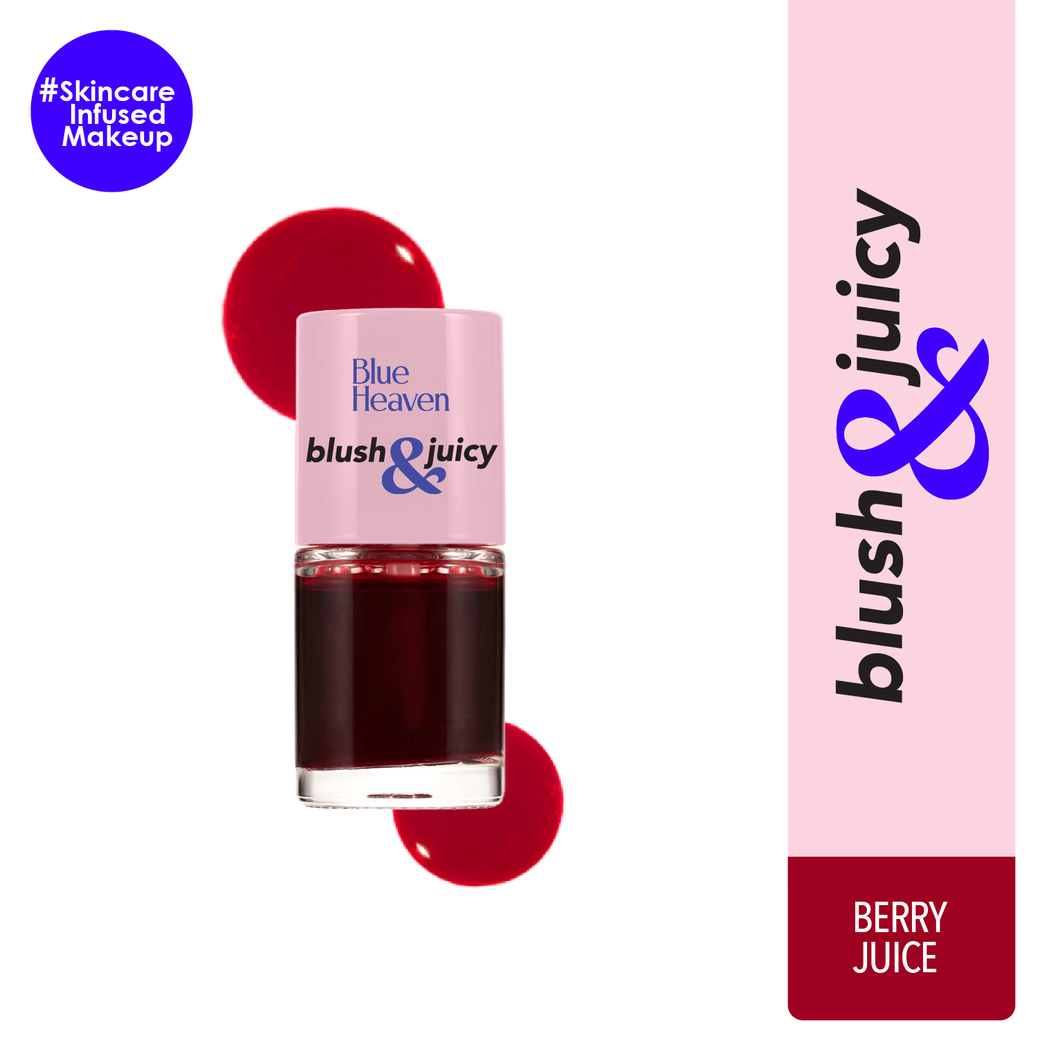     			Blue Heaven Blush&Juicy Water Lip & Cheek Tint, Berry, 9ml