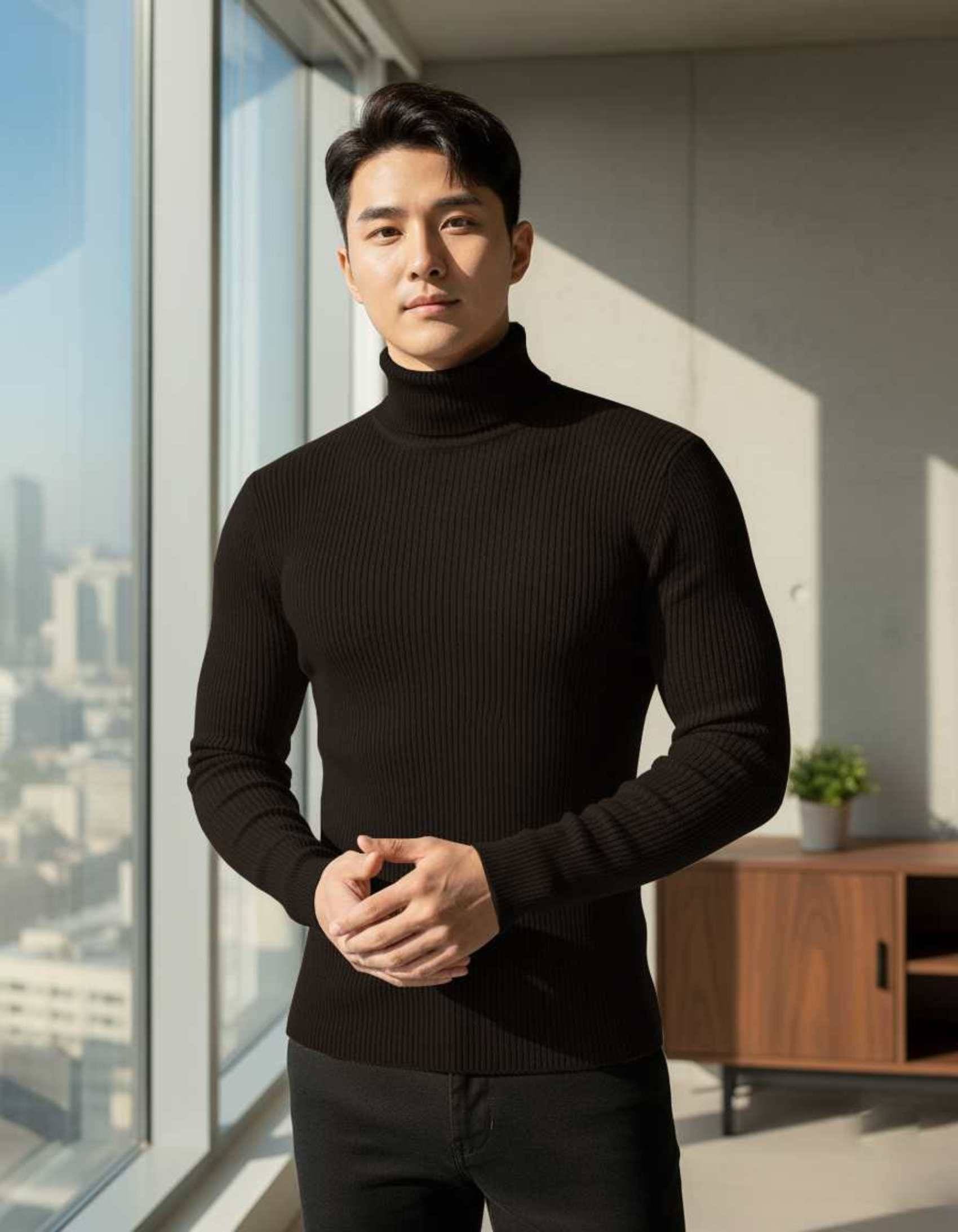 CAT BUNNY Woollen High Neck Men's Full Sleeves Pullover Sweater - Coffee ( Pack of 1 )     			CAT BUNNY Woollen High Neck Men's Full Sleeves Pullover Sweater - Coffee ( Pack of 1 )
