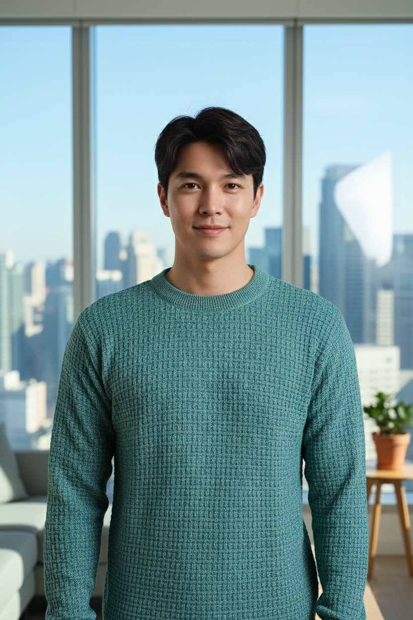 CAT BUNNY Woollen Round Neck Men's Full Sleeves Pullover Sweater - Sea Green ( Pack of 1 )     			CAT BUNNY Woollen Round Neck Men's Full Sleeves Pullover Sweater - Sea Green ( Pack of 1 )