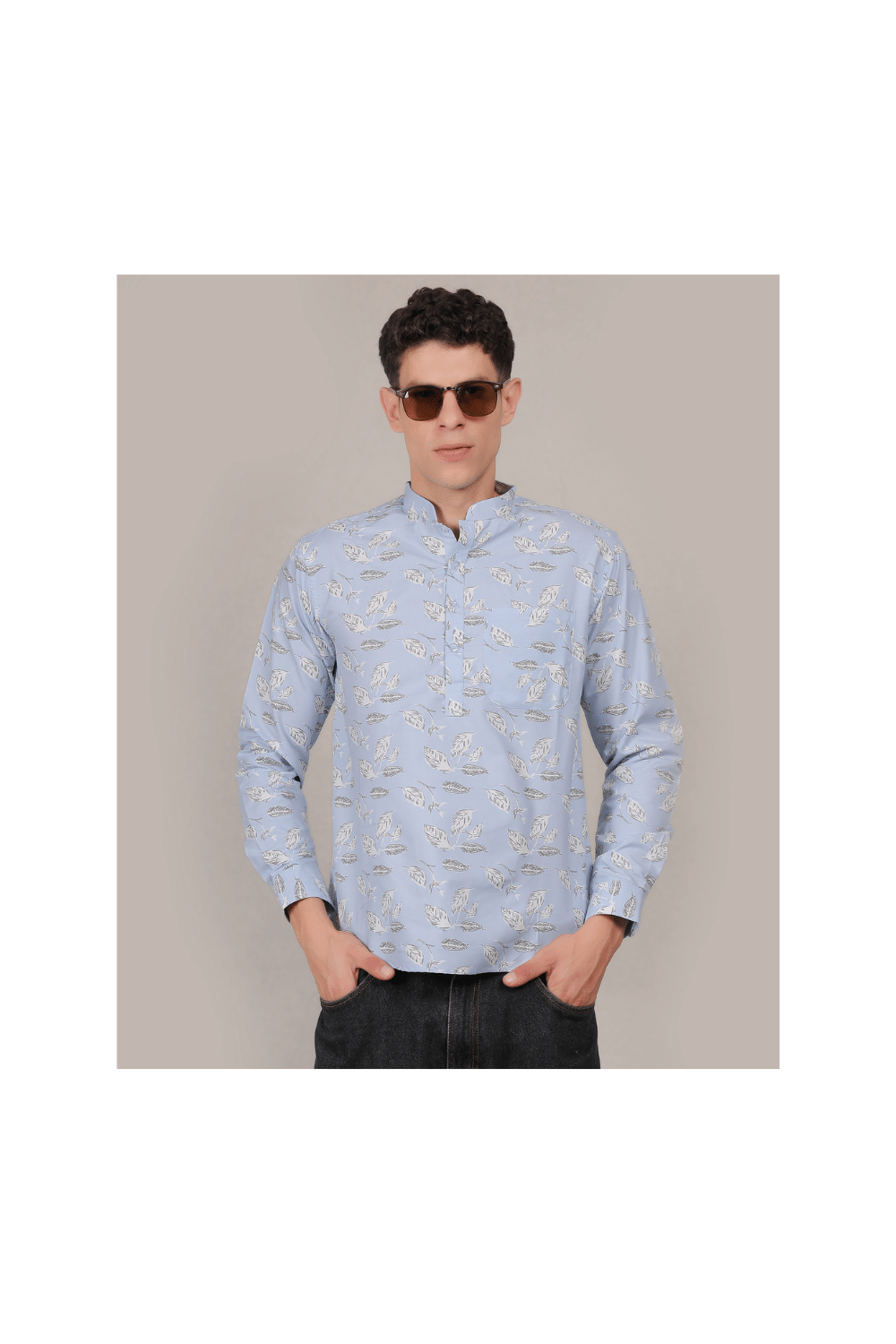 CONCH FASHION Light Blue Cotton Blend Men's Regular Kurta ( Pack of 1 )     			CONCH FASHION Light Blue Cotton Blend Men's Regular Kurta ( Pack of 1 )