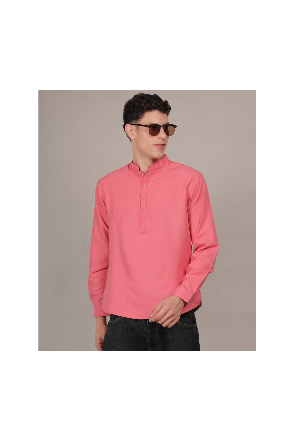 CONCH FASHION Pink Cotton Blend Men's Regular Kurta ( Pack of 1 )     			CONCH FASHION Pink Cotton Blend Men's Regular Kurta ( Pack of 1 )