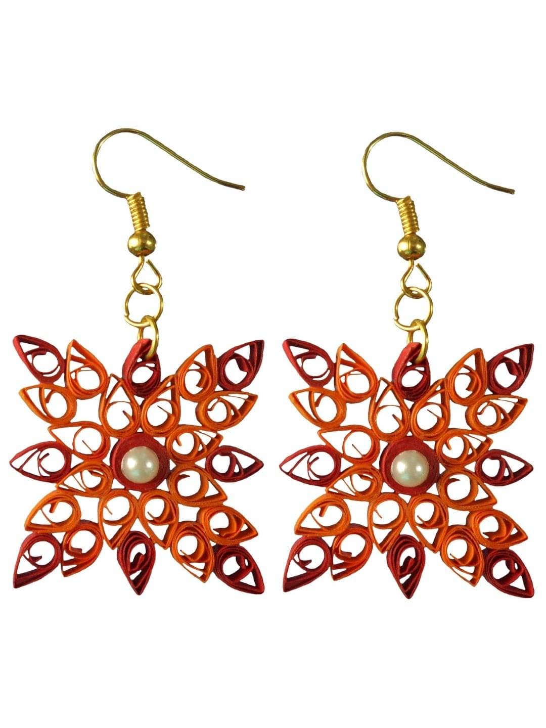     			Designer's Collection Brown Drop Earrings ( Pack of 1 )