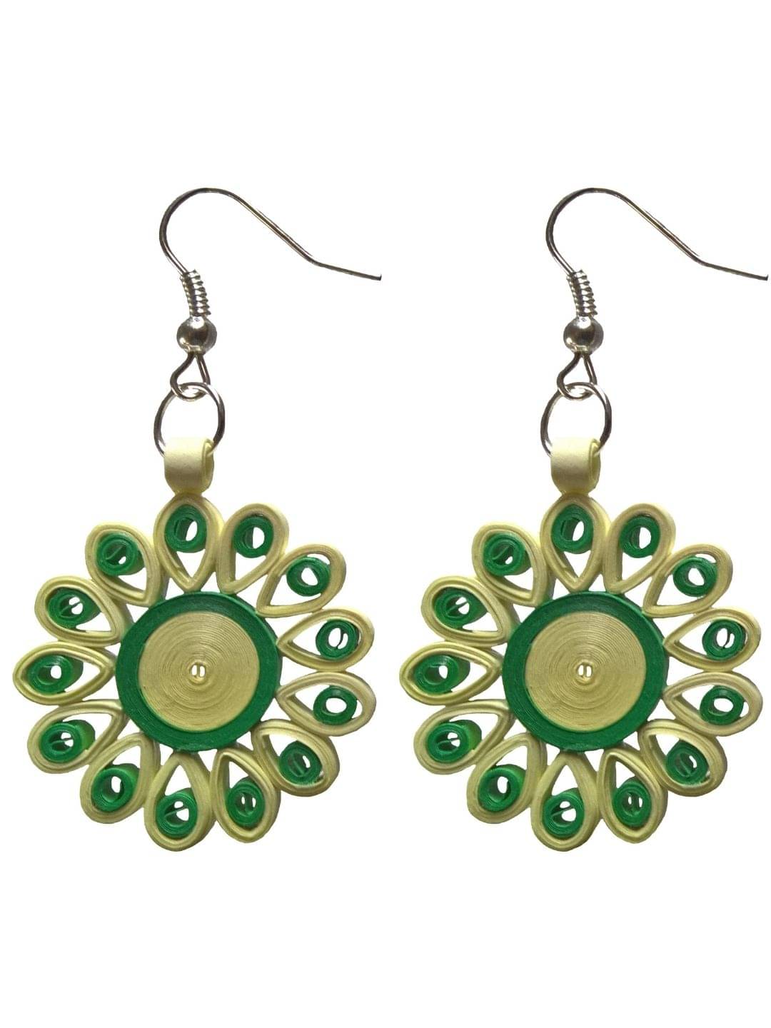     			Designer's Collection Green Drop Earrings ( Pack of 1 )