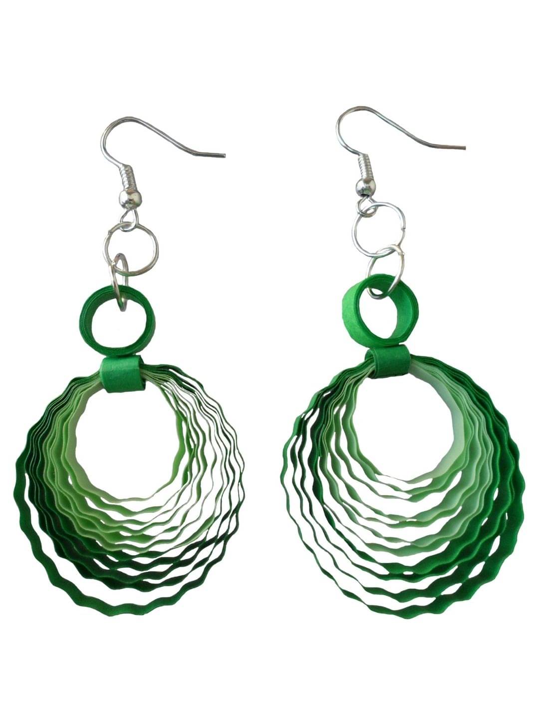     			Designer's Collection Green Drop Earrings ( Pack of 1 )