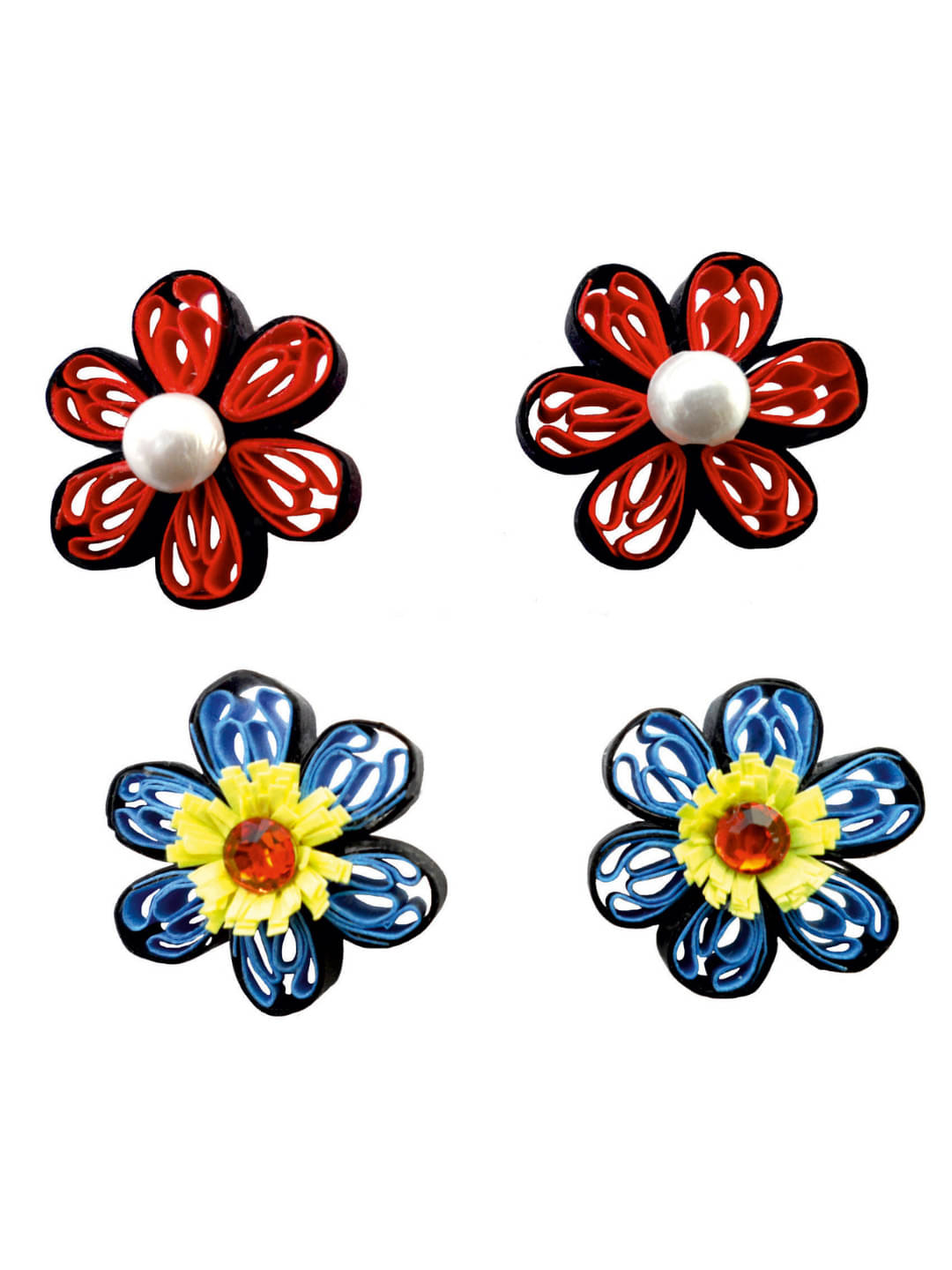     			Designer's Collection Multi Color Drop Earrings ( Pack of 1 )