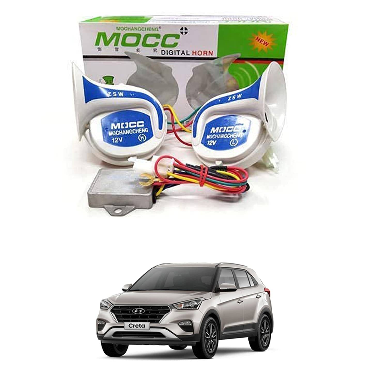 GENRIC7673HD Horn For Cars & Two Wheelers - Set of 2 (High & Low Tone)     			GENRIC7673HD Horn For Cars & Two Wheelers - Set of 2 (High & Low Tone)