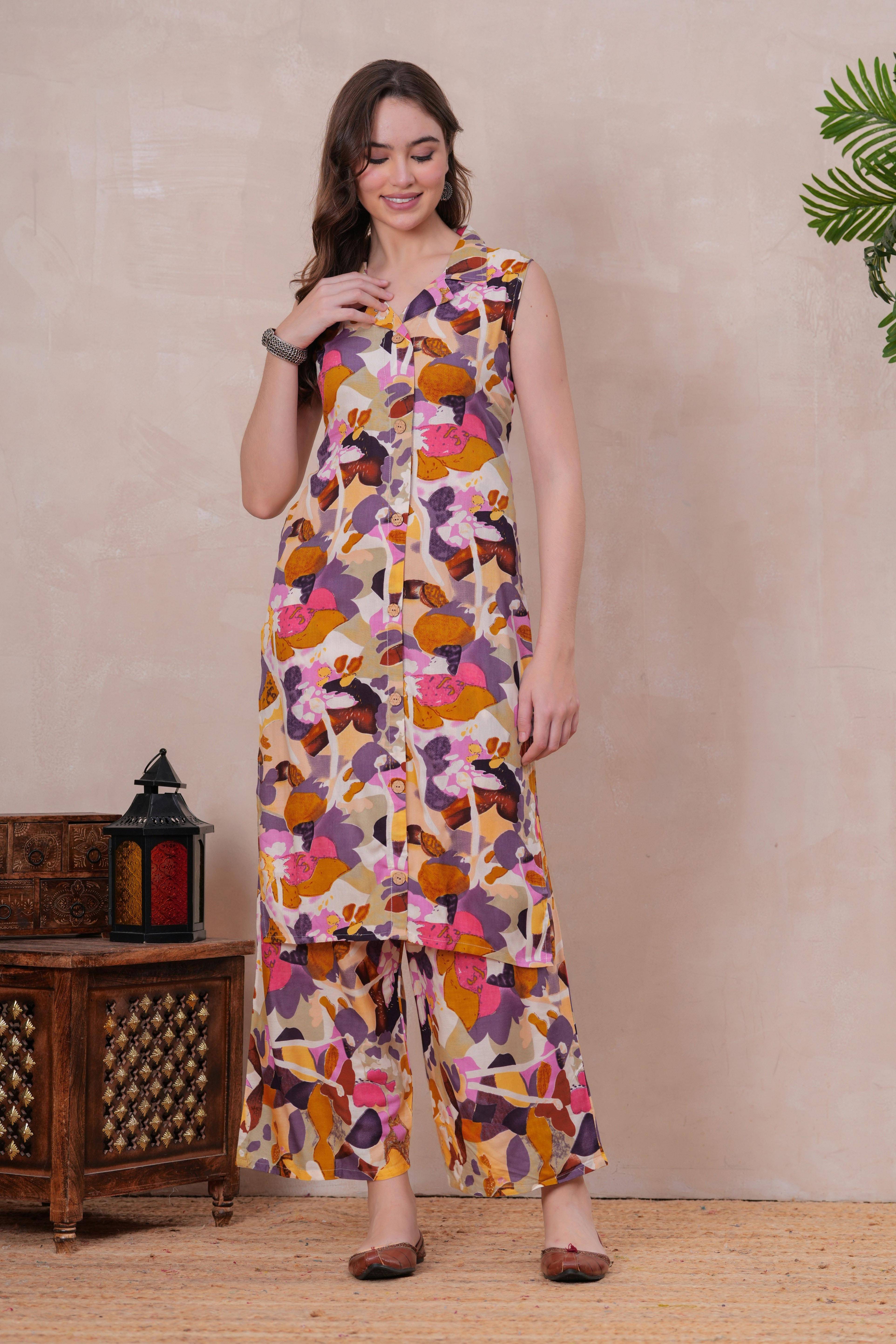 HIGHLIGHT FASHION EXPORT Women Rayon Printed Straight Kurti With Pants ( Yellow )     			HIGHLIGHT FASHION EXPORT Women Rayon Printed Straight Kurti With Pants ( Yellow )