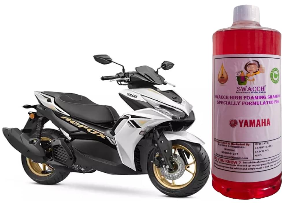 High Foaming Bike Shampoo Formulated For Yamaha Aerox 155 , Thick Foam with Wax Coat I Non-Toxic Formula I Super Saver Pack I Premium Wax Formulation I Glossy & Shine I 1 Litre     			High Foaming Bike Shampoo Formulated For Yamaha Aerox 155 , Thick Foam with Wax Coat I Non-Toxic Formula I Super Saver Pack I Premium Wax Formulation I Glossy & Shine I 1 Litre