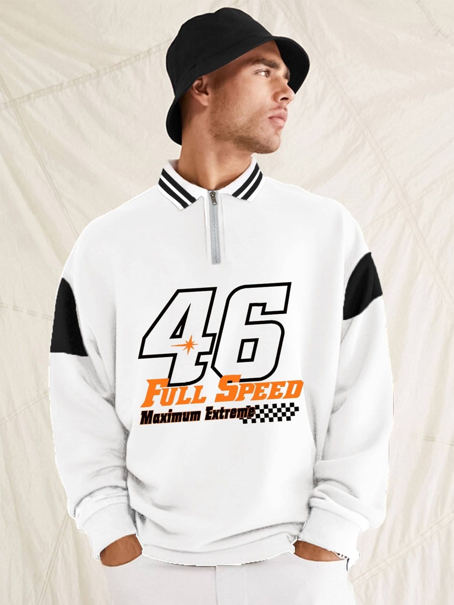     			JUMP CUTS Cotton Blend Polo Collar Men's Sweatshirt - Beige ( Pack of 1 )