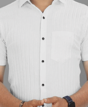 KLYZEE Viscose Regular Fit Striped Full Sleeves Men's Casual Shirt - White ( Pack of 1 )     			KLYZEE Viscose Regular Fit Striped Full Sleeves Men's Casual Shirt - White ( Pack of 1 )
