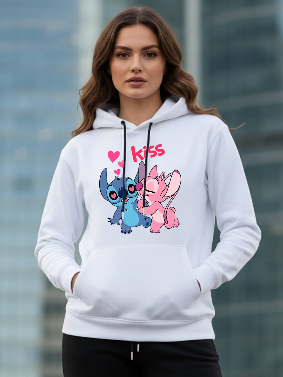 Kanhuzzz Women Fleece Hooded Sweatshirt For Heavy Winters ( White )     			Kanhuzzz Women Fleece Hooded Sweatshirt For Heavy Winters ( White )