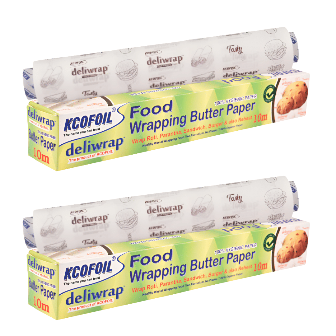     			Kcofoil Deliwrap10m Food Wrapping Butter Paper Roll (Pack of 2)