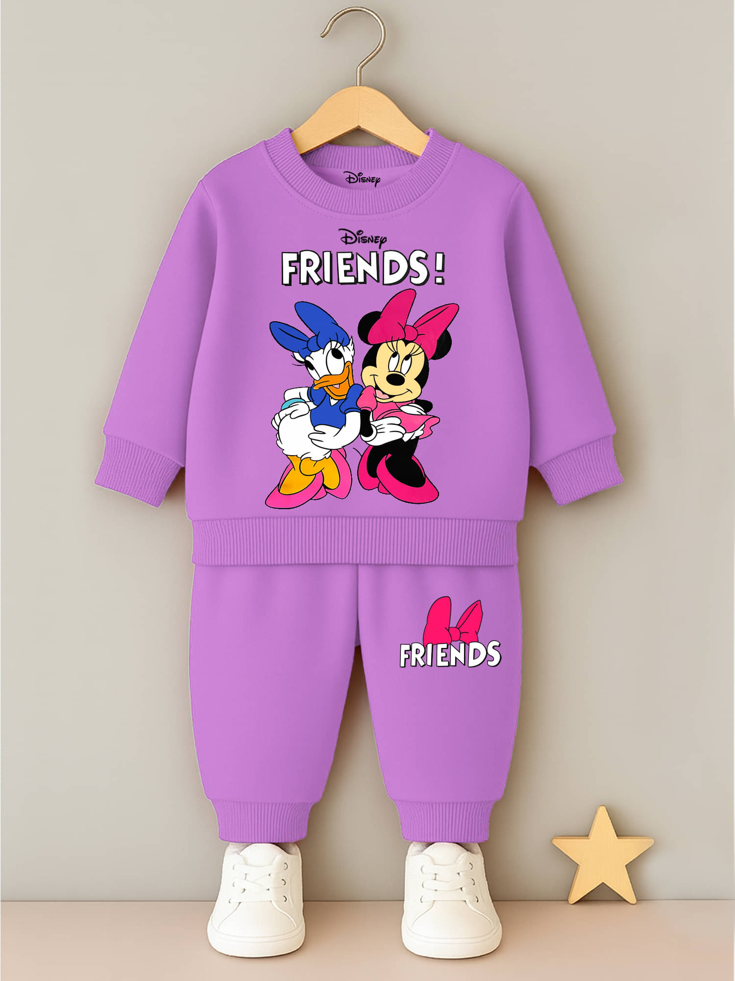     			Kuchipoo Pack of 1 Girls Fleece Sweartshirt & Trackpants ( Purple )