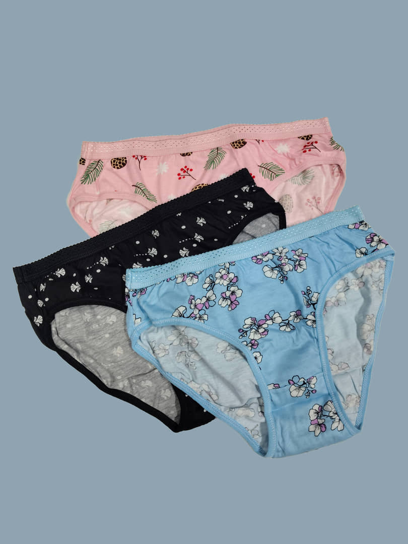 Ladyland Cotton Hipster ( Multicolor , Pack of 3 )