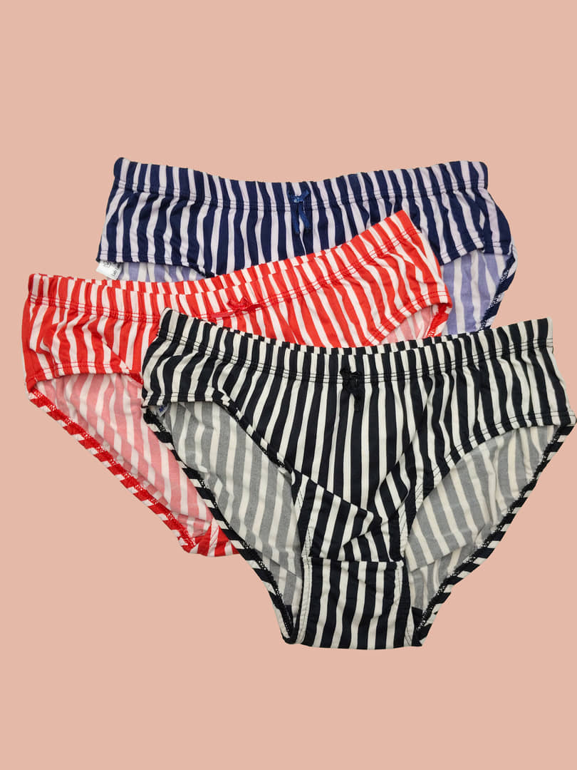 Ladyland Cotton Lycra Hipster ( Multicolor , Pack of 3 )