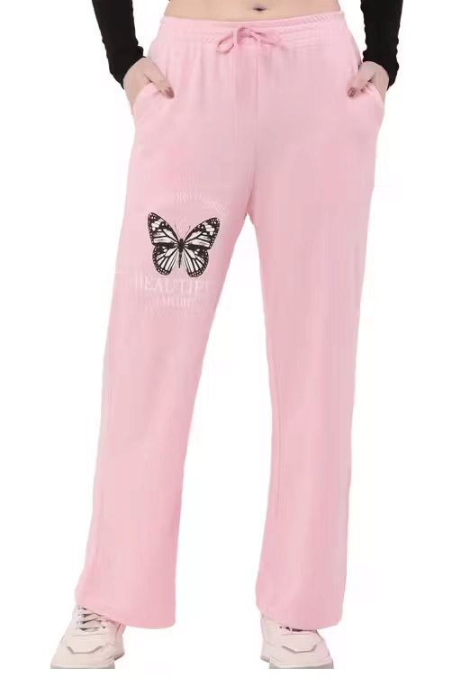    			Lilyn Women Cotton Blend Casual Trousers ( Pink )