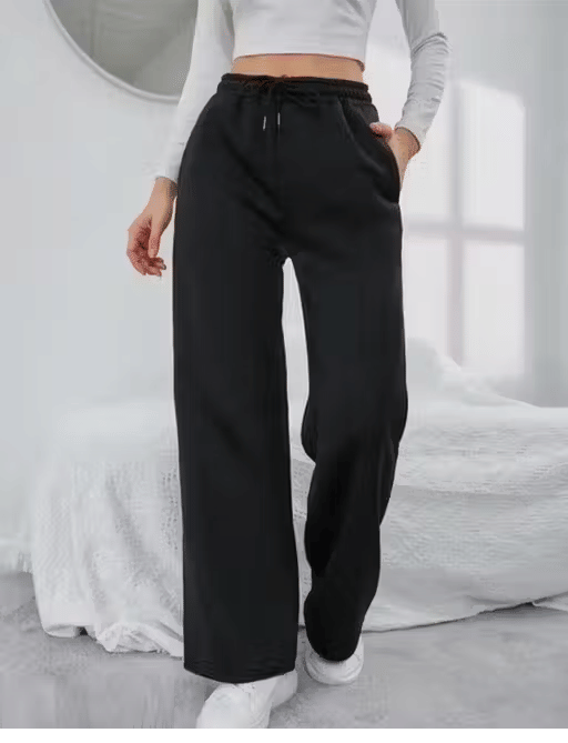     			Lilyn Women Cotton Blend Casual Trousers ( Black )