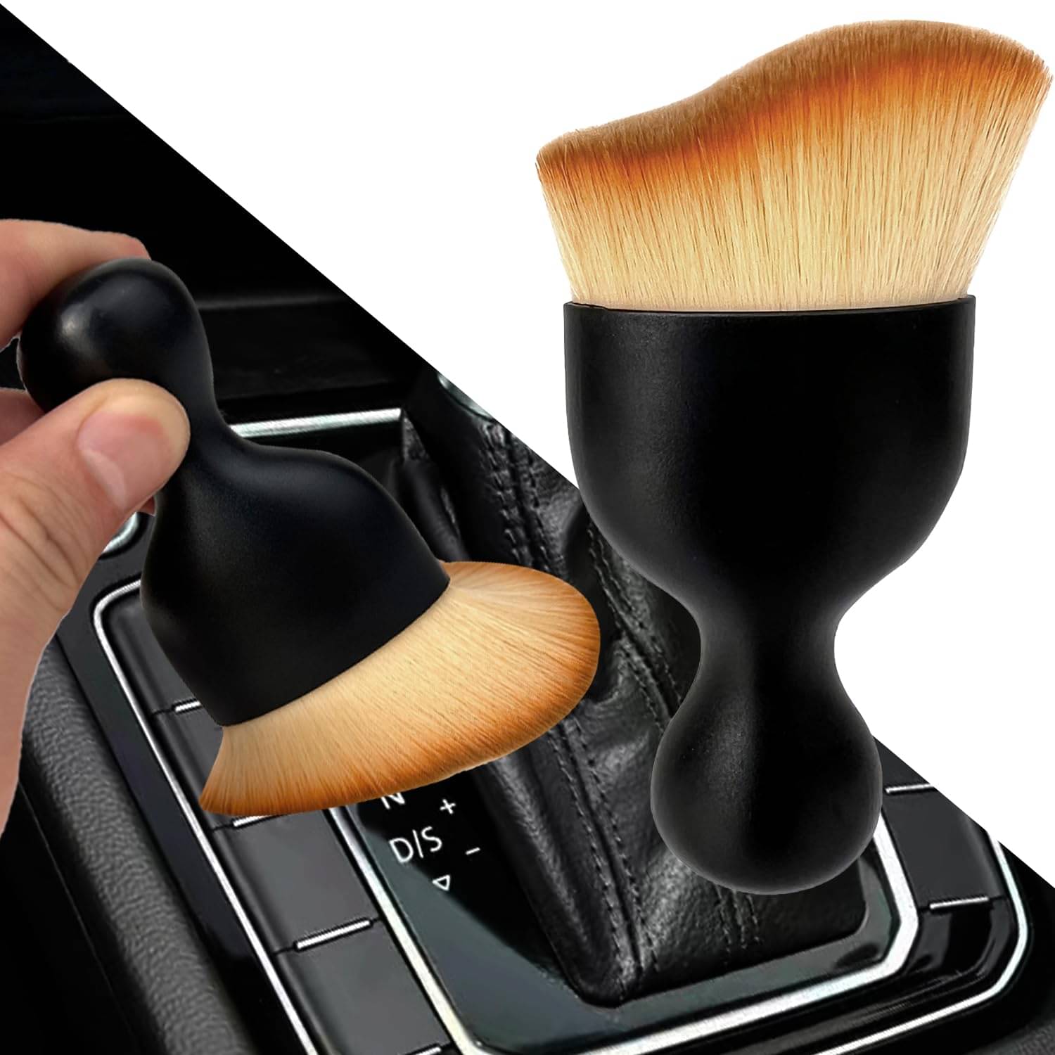     			MAGNIQUE 1 Pc Car Interior Dust Brush,Auto Detailing Brushes,Soft Bristle Cleaning Brush,Car Detailing Brush Dusting Tool for Air Conditioner Vents, Leather Scratch Free