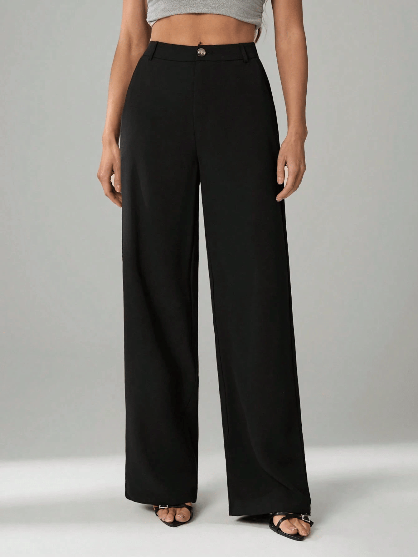     			MISS MEBINO Women Polyester Casual Trousers ( Black )