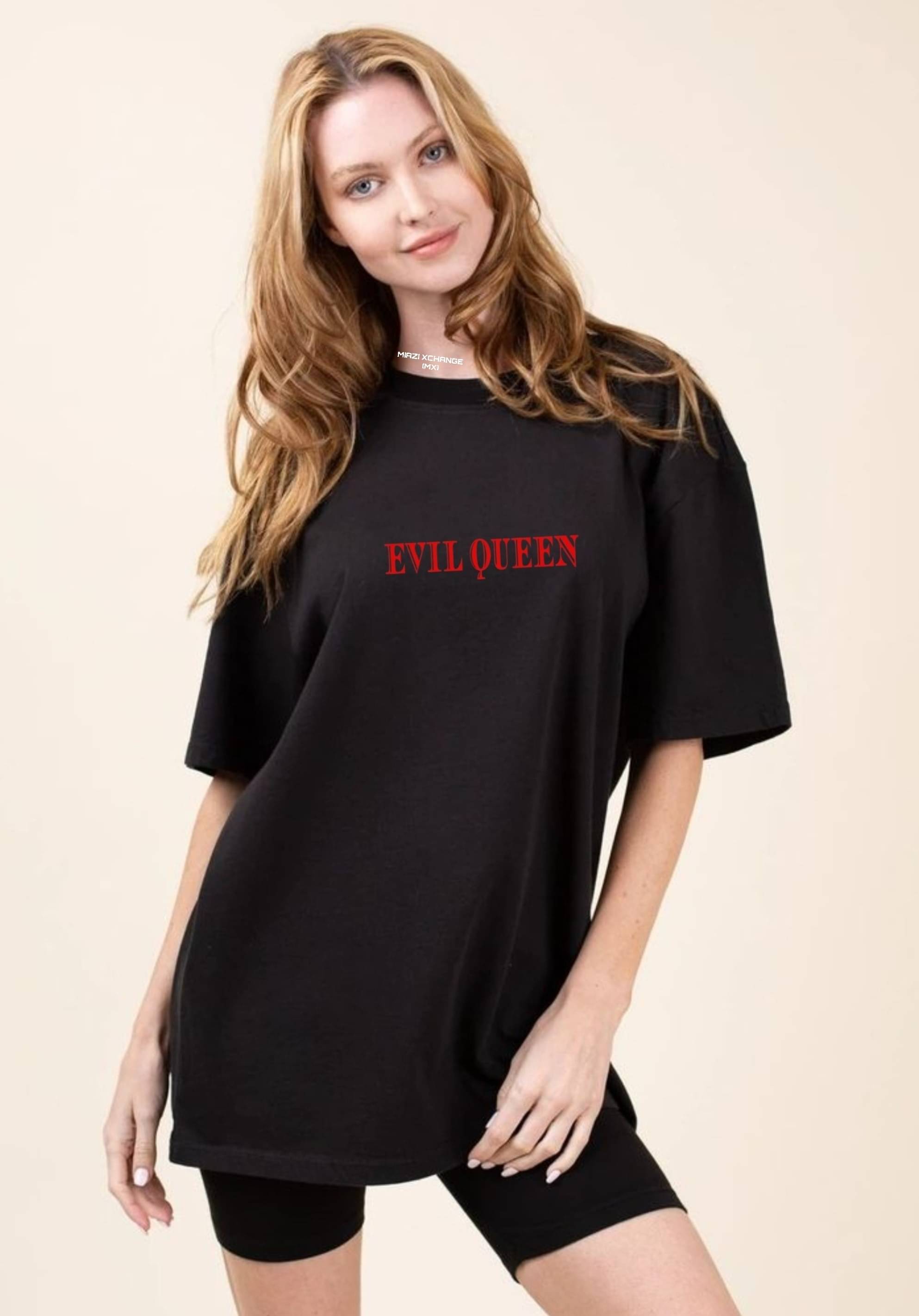     			MX Women Cotton Blend Printed Regular Fit Round Neck T-Shirt ( Black )