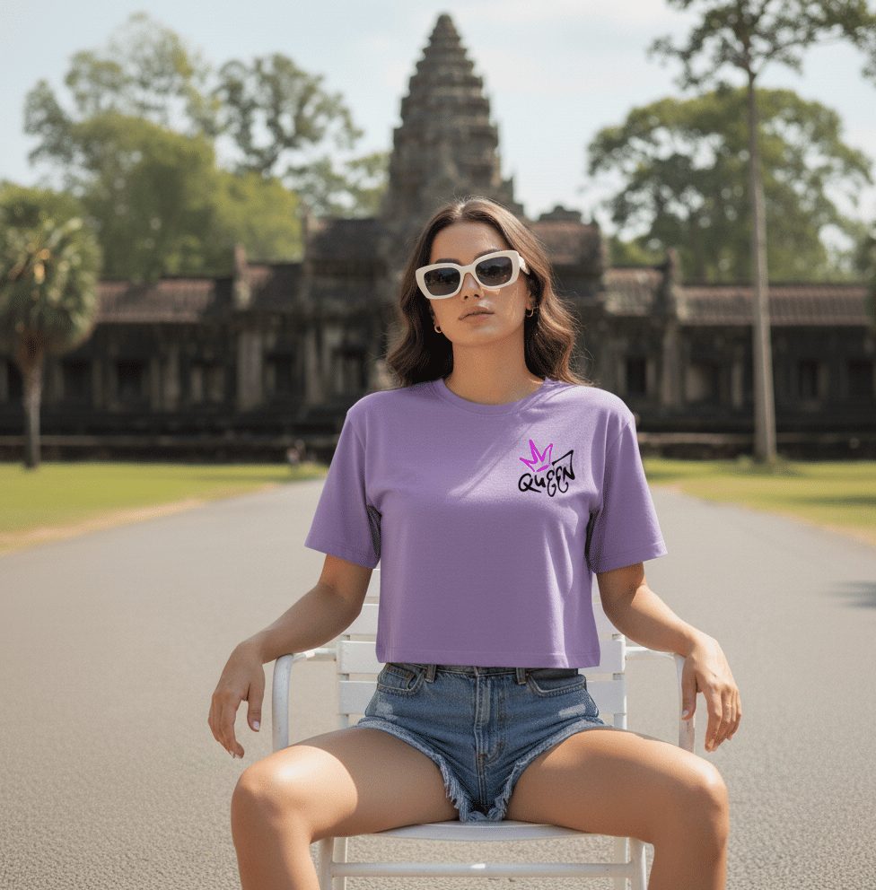 MX Women's Cotton Crop Top ( Lavendar )     			MX Women's Cotton Crop Top ( Lavendar )