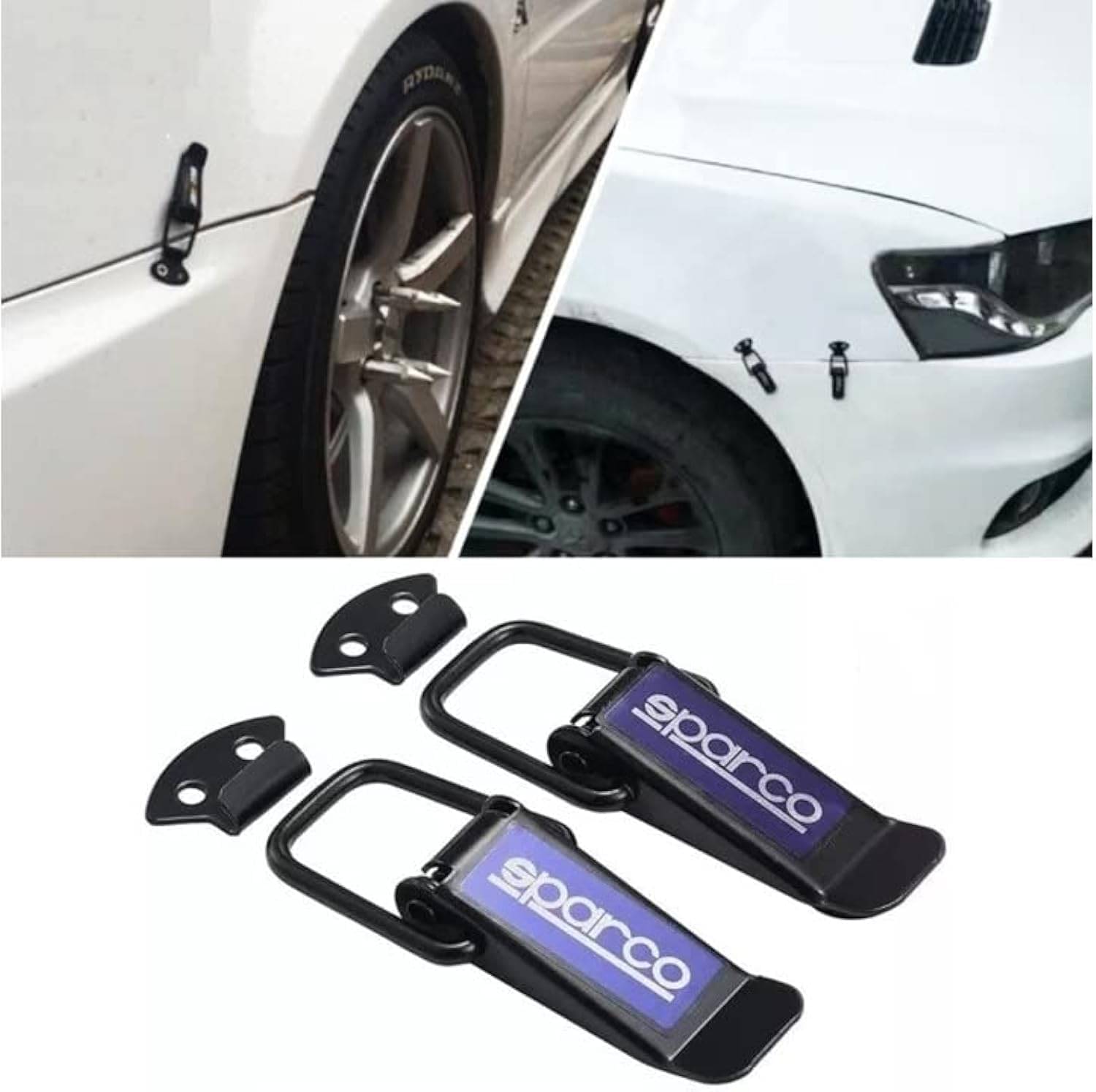 Metal Car Bumper Security Hook Lock Clips Kit Quick Release Fasteners     			Metal Car Bumper Security Hook Lock Clips Kit Quick Release Fasteners