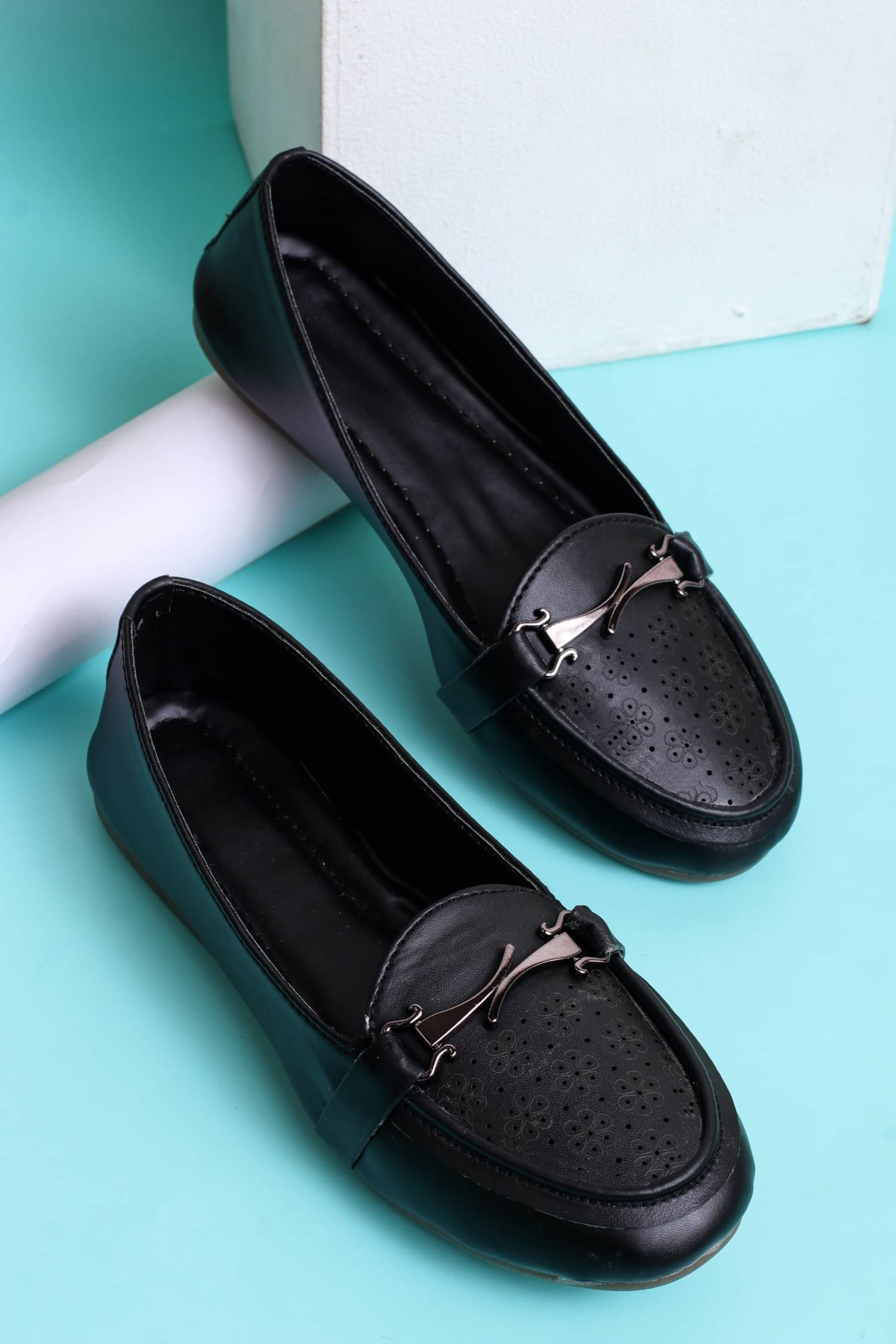 Moonwalk Black Women's Ethnic Ballerinas     			Moonwalk Black Women's Ethnic Ballerinas