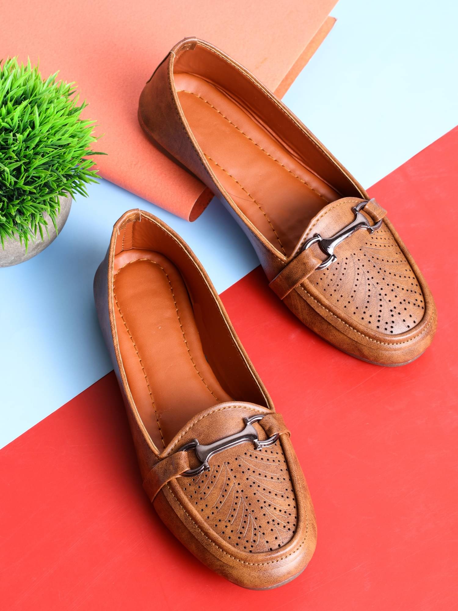 Moonwalk Brown Women's Ethnic Ballerinas     			Moonwalk Brown Women's Ethnic Ballerinas