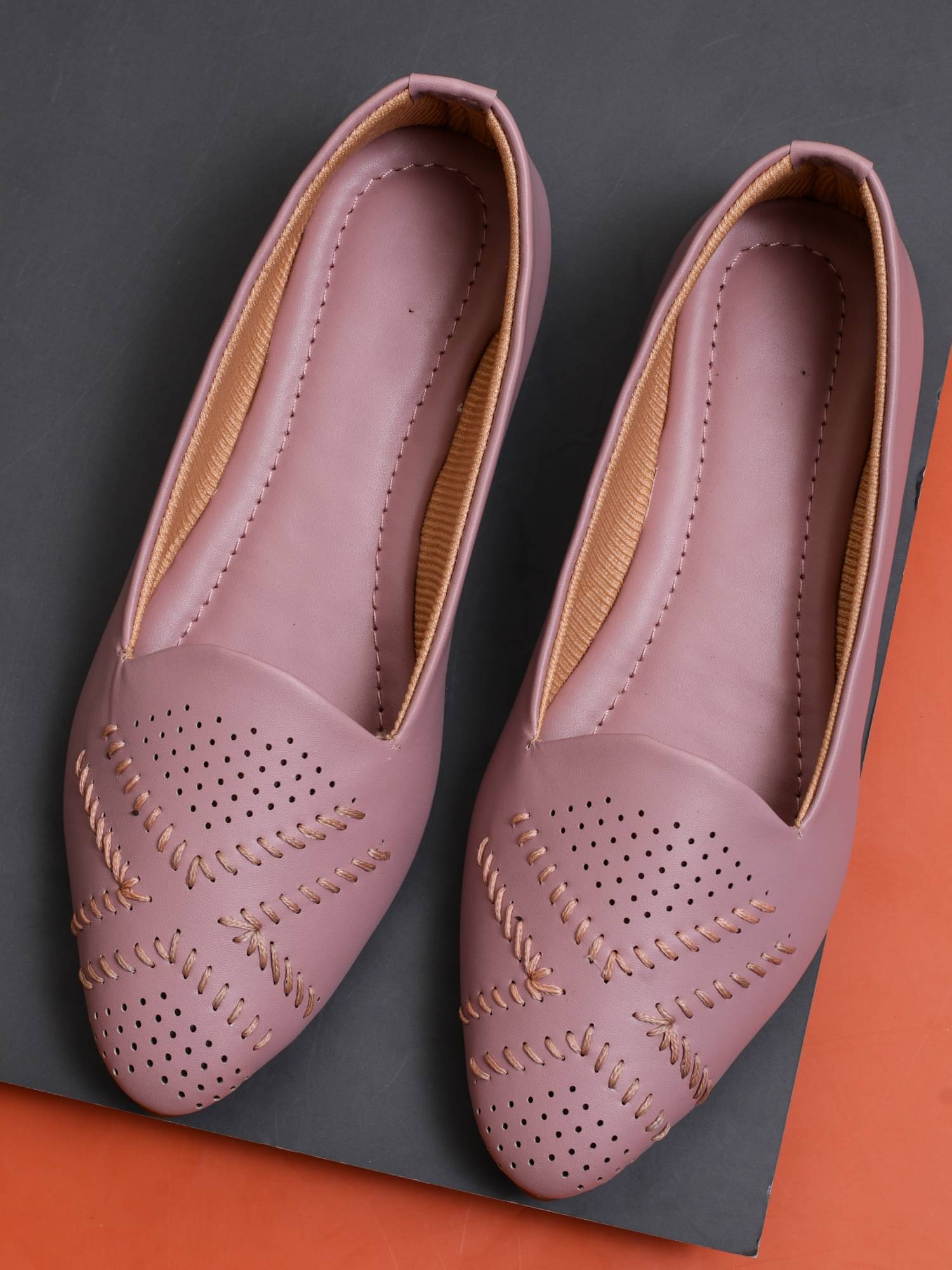 Moonwalk Brown Women's Ethnic Ballerinas     			Moonwalk Brown Women's Ethnic Ballerinas