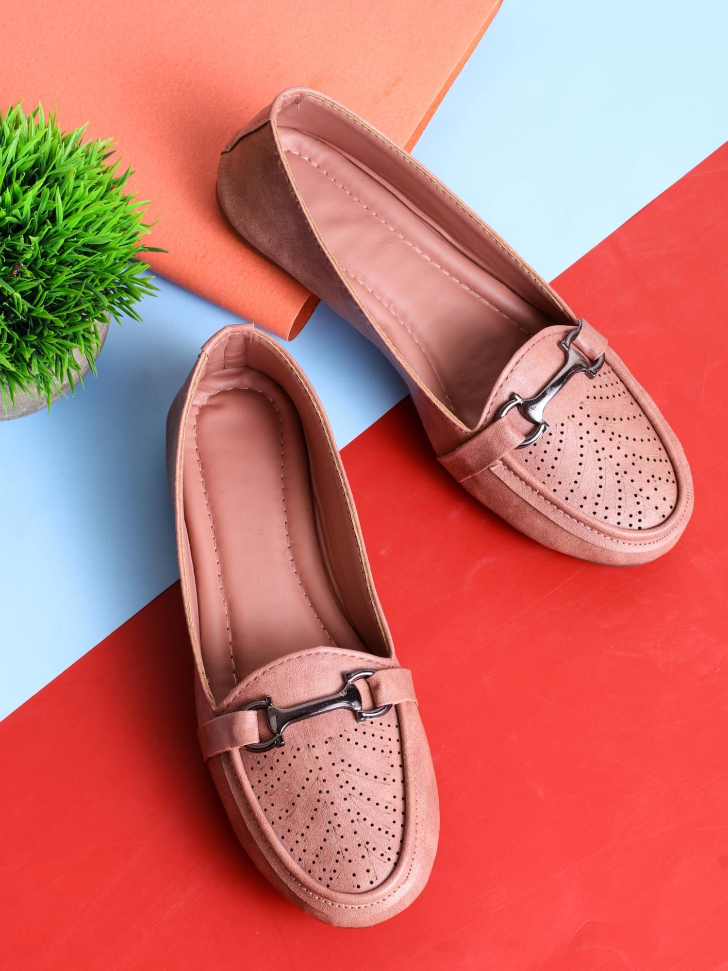 Moonwalk Pink Women's Ethnic Ballerinas     			Moonwalk Pink Women's Ethnic Ballerinas