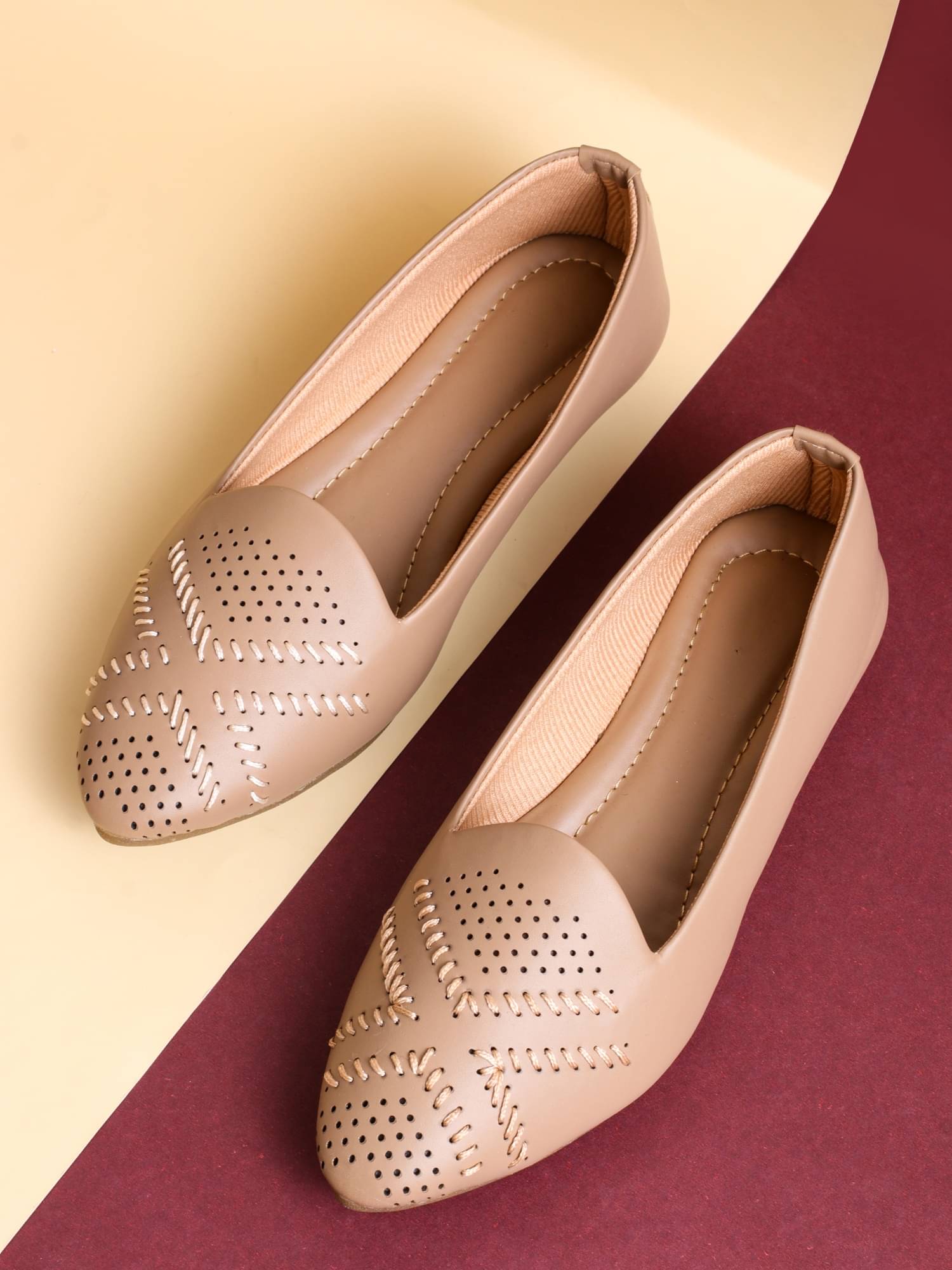 Moonwalk Pink Women's Ethnic Ballerinas     			Moonwalk Pink Women's Ethnic Ballerinas