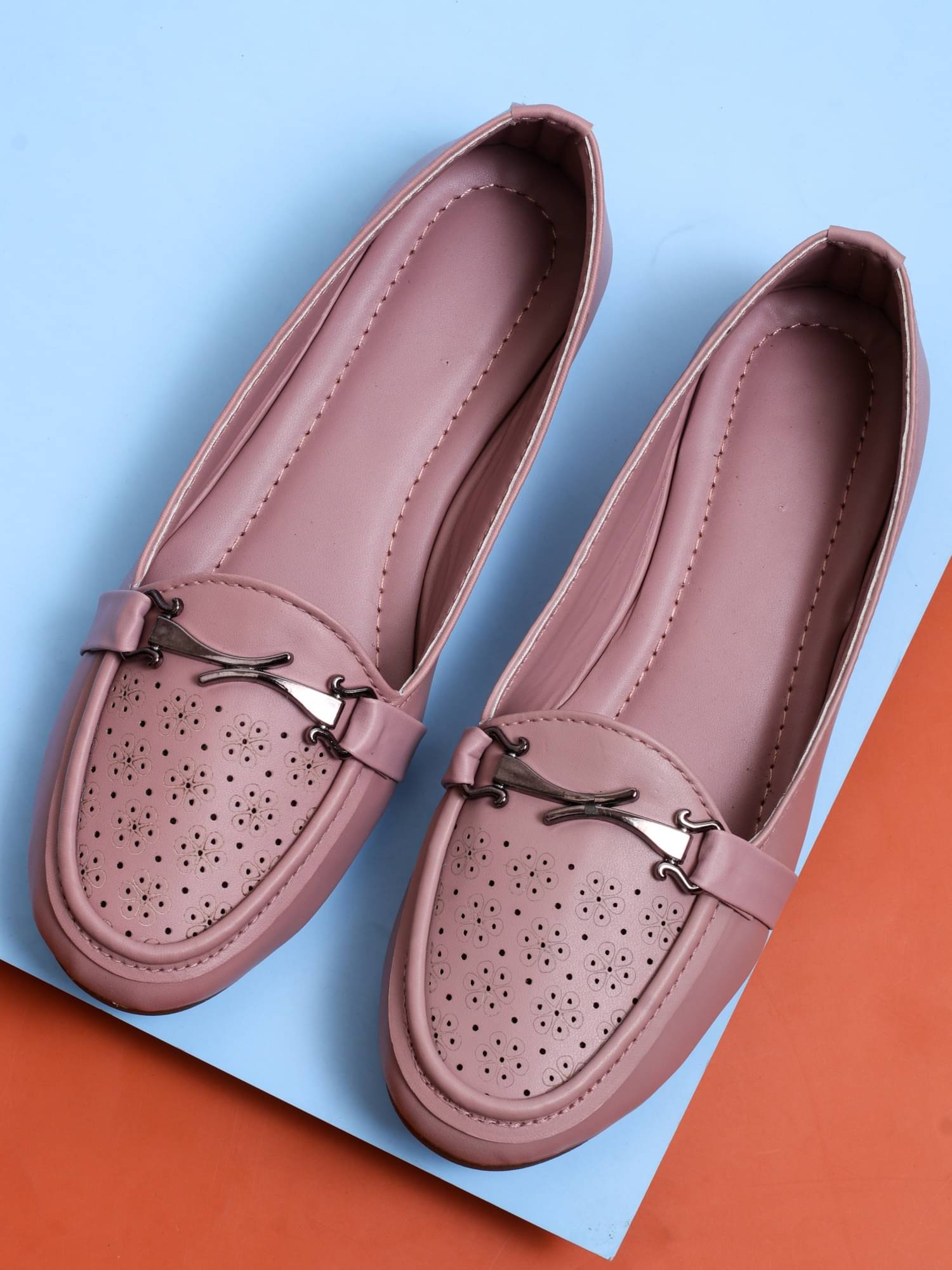 Moonwalk Pink Women's Ethnic Ballerinas     			Moonwalk Pink Women's Ethnic Ballerinas