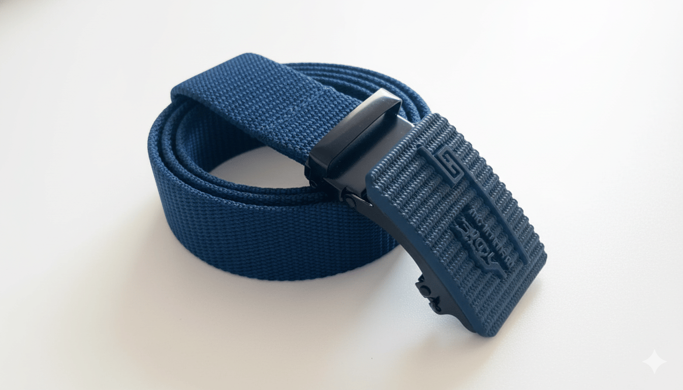     			Nelartndesign - Blue Canvas Men's Casual Belt ( Pack of 1 )